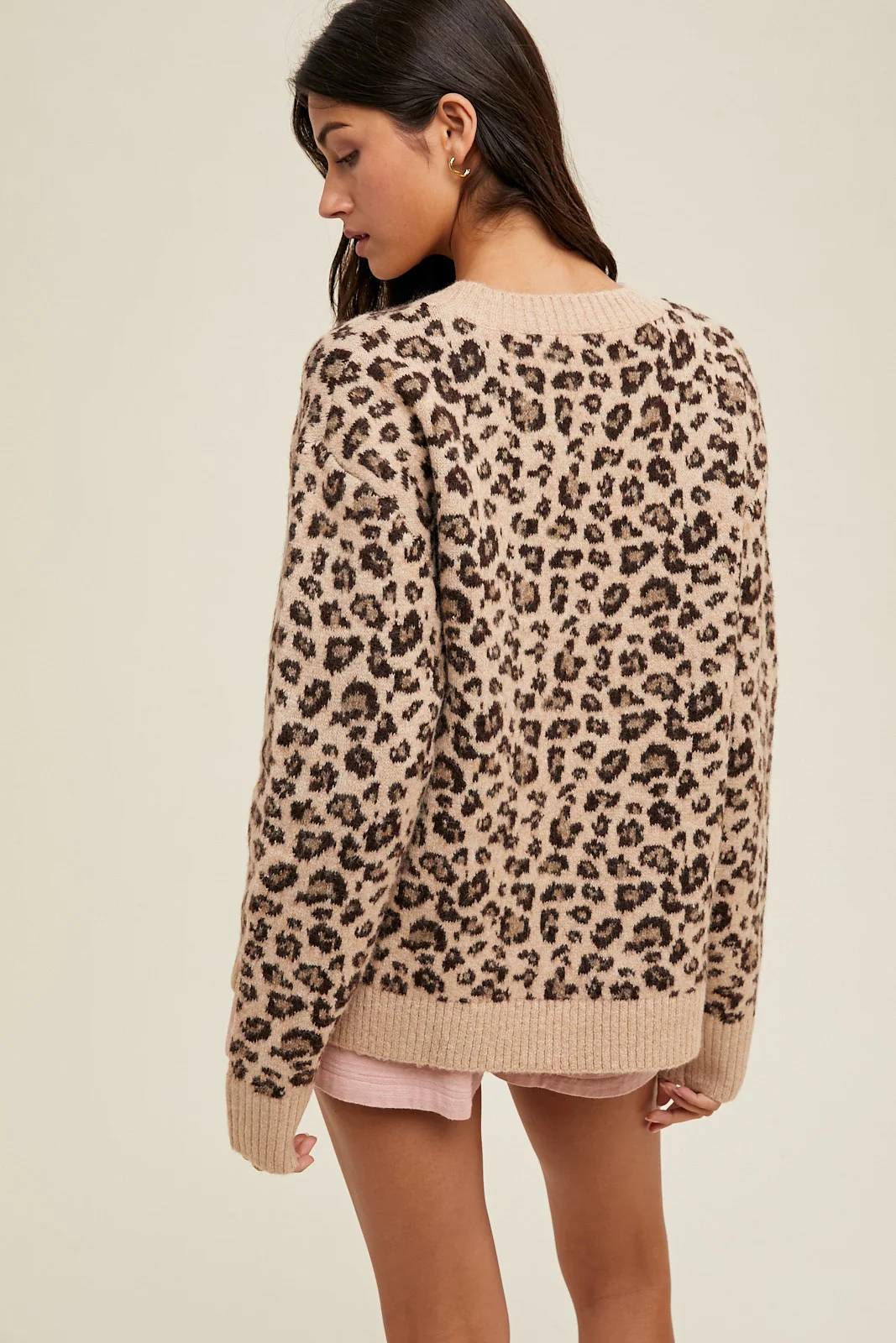 Beige Animal Print Sweater - Image 3