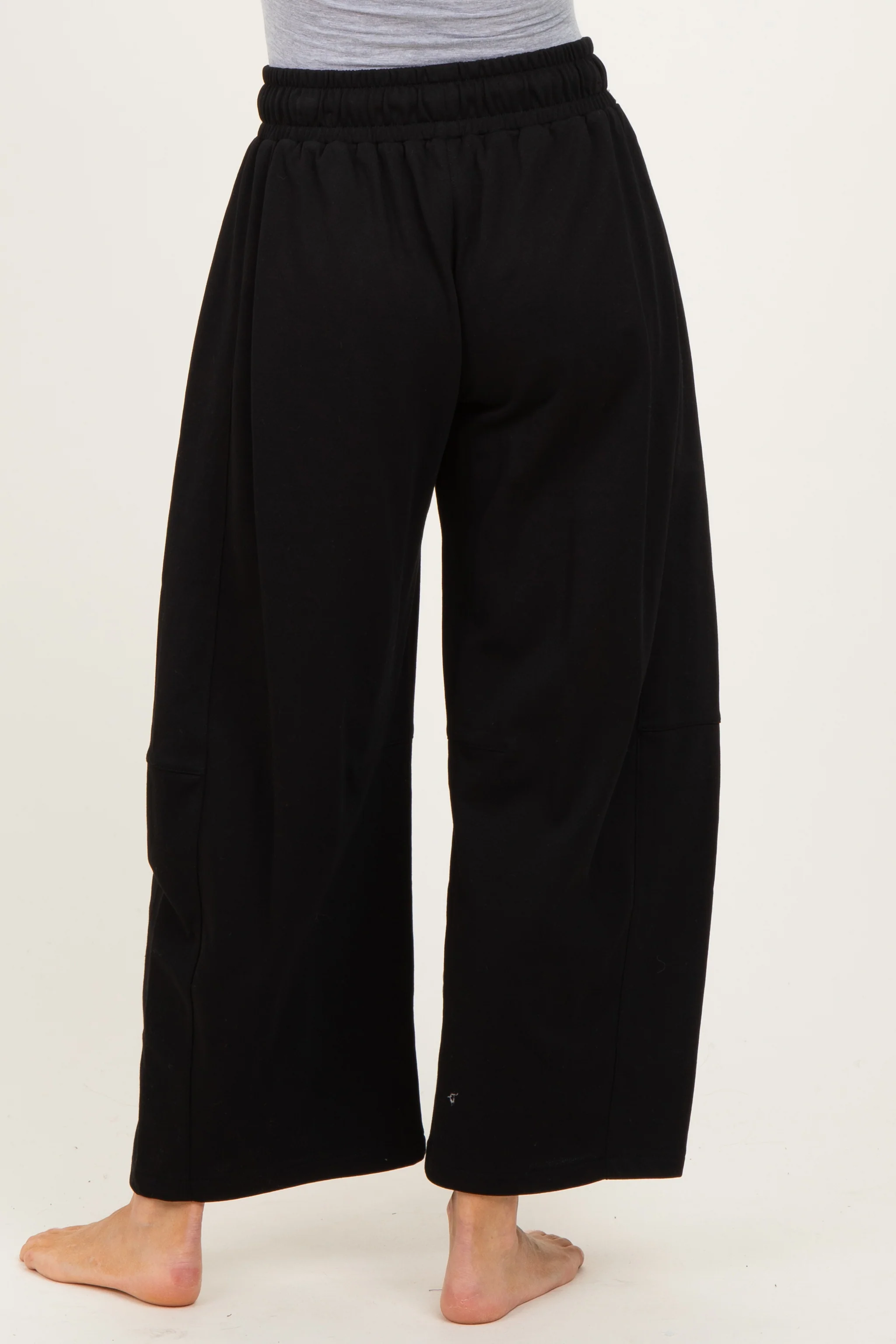 Black Barrel Leg Terry Sweatpants - Image 5