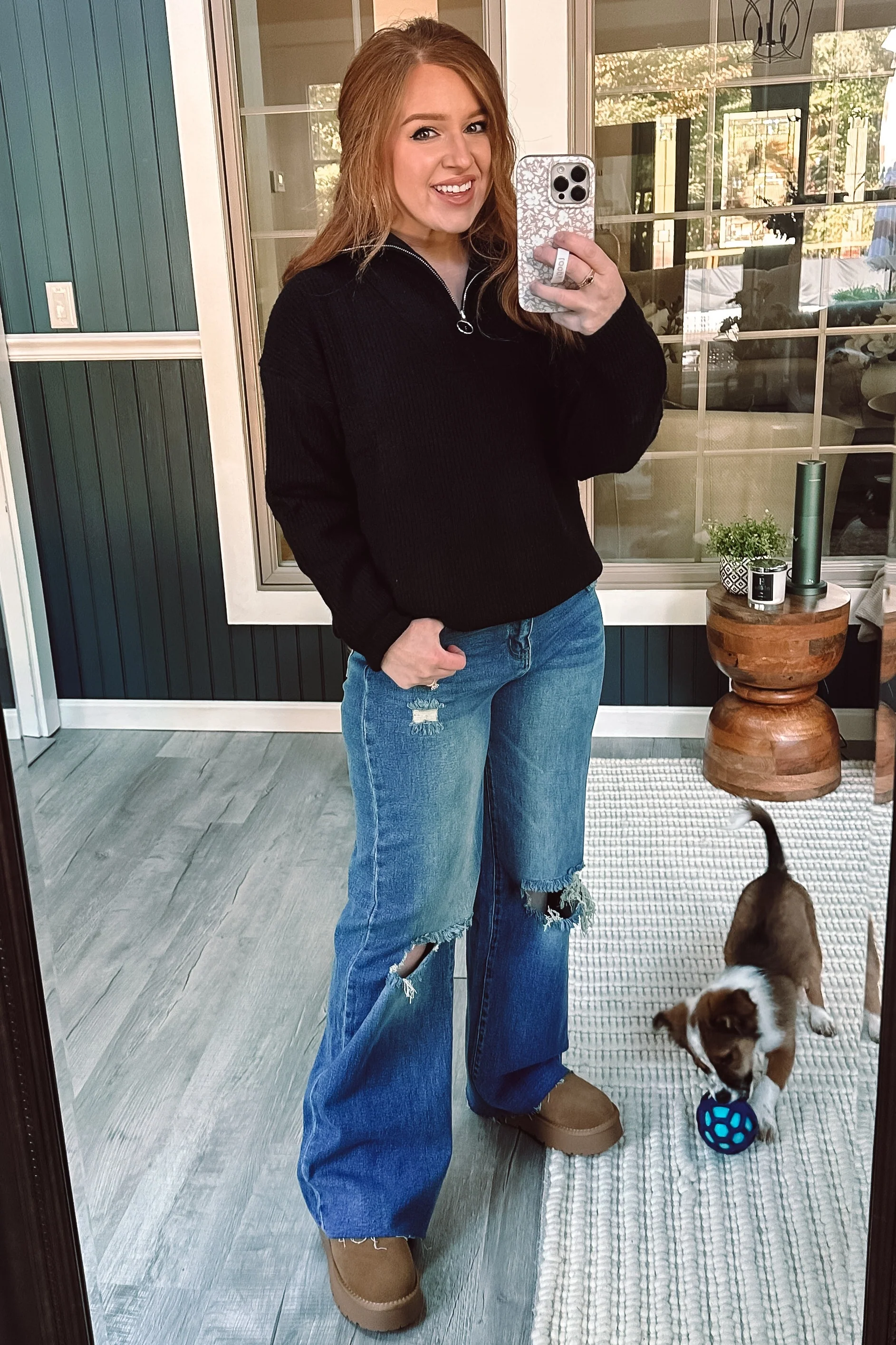 Black Half Zip Sweater - Image 3