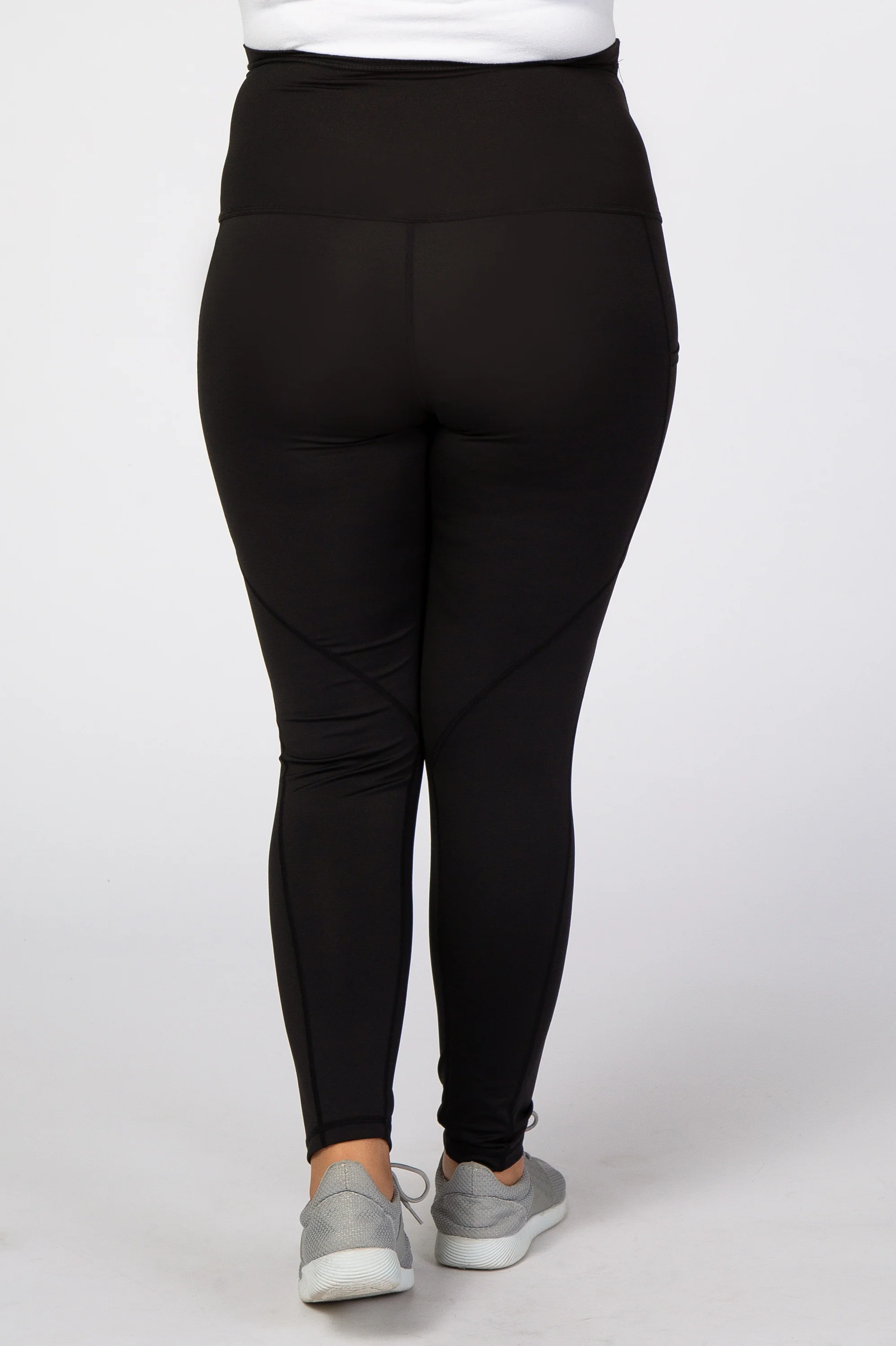 Black Maternity Plus Active Leggings - Image 4