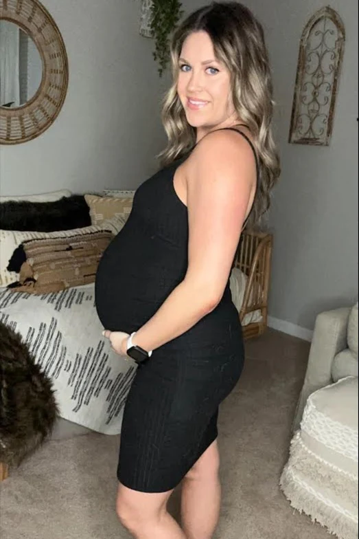 Black Ribbed Cardigan 2 Piece Maternity Set - Image 10