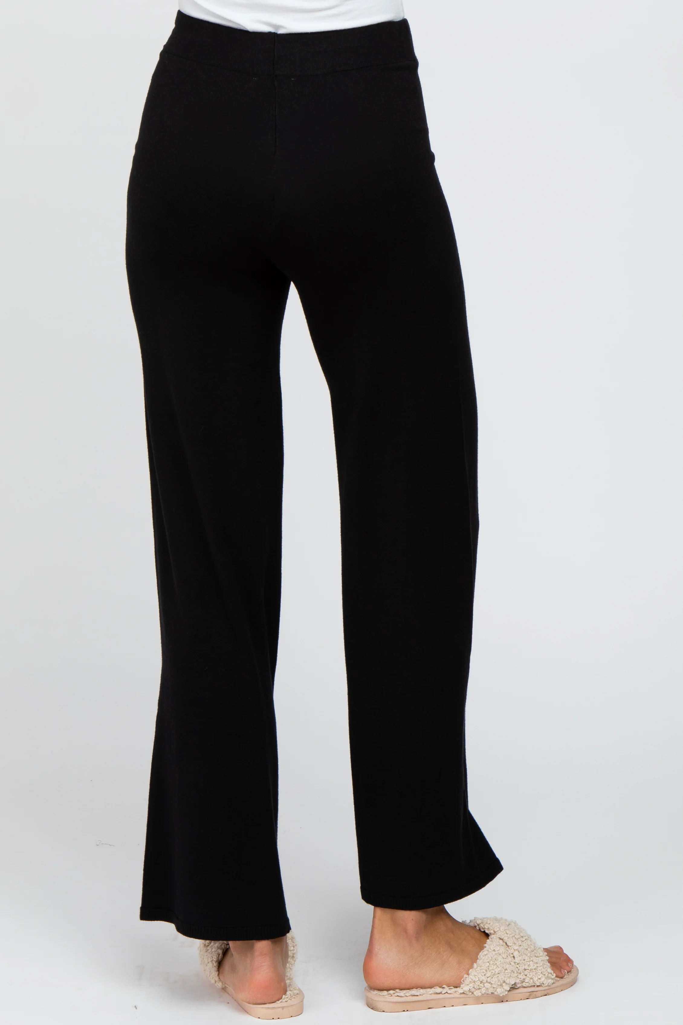 Black Sweater Knit Pants - Image 4