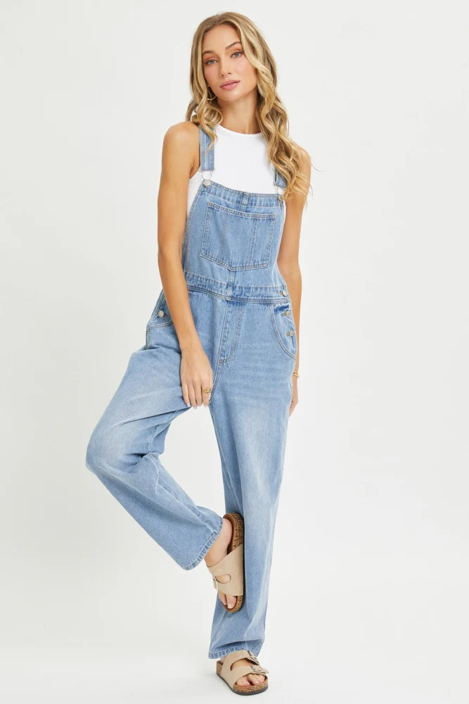 Blue Denim Front Pocket Overall - Image 3