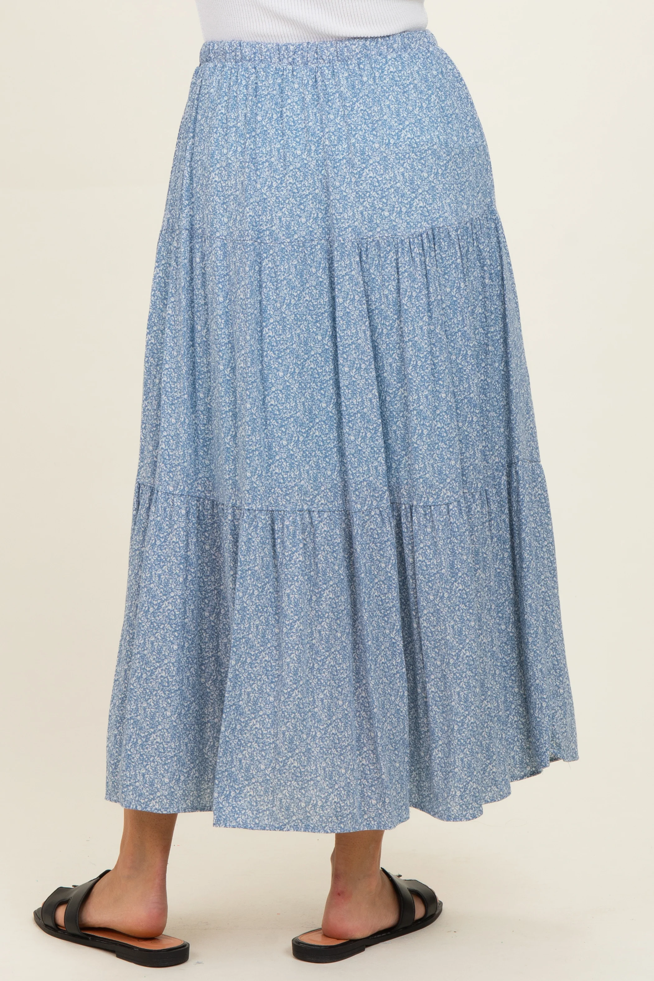 Blue Floral Maxi Skirt - Image 4