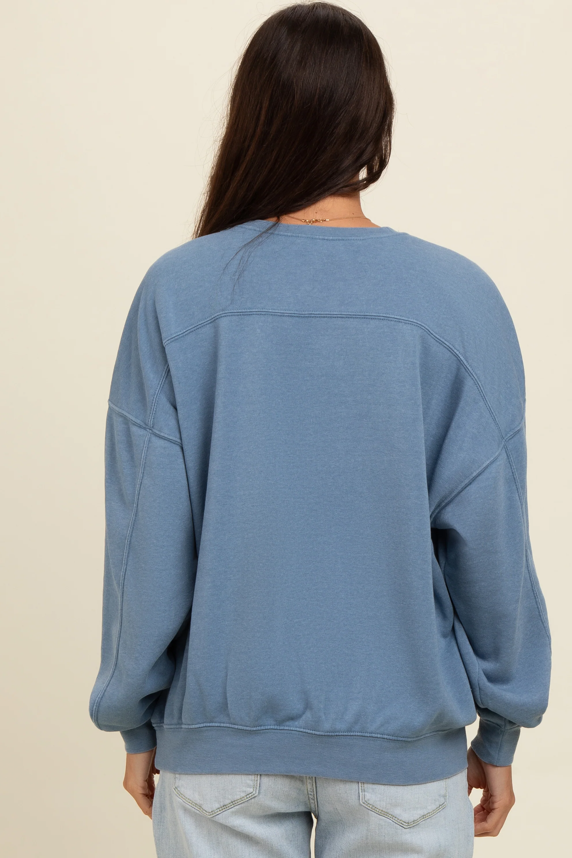 Blue Heather Crewneck Sweatshirt - Image 3