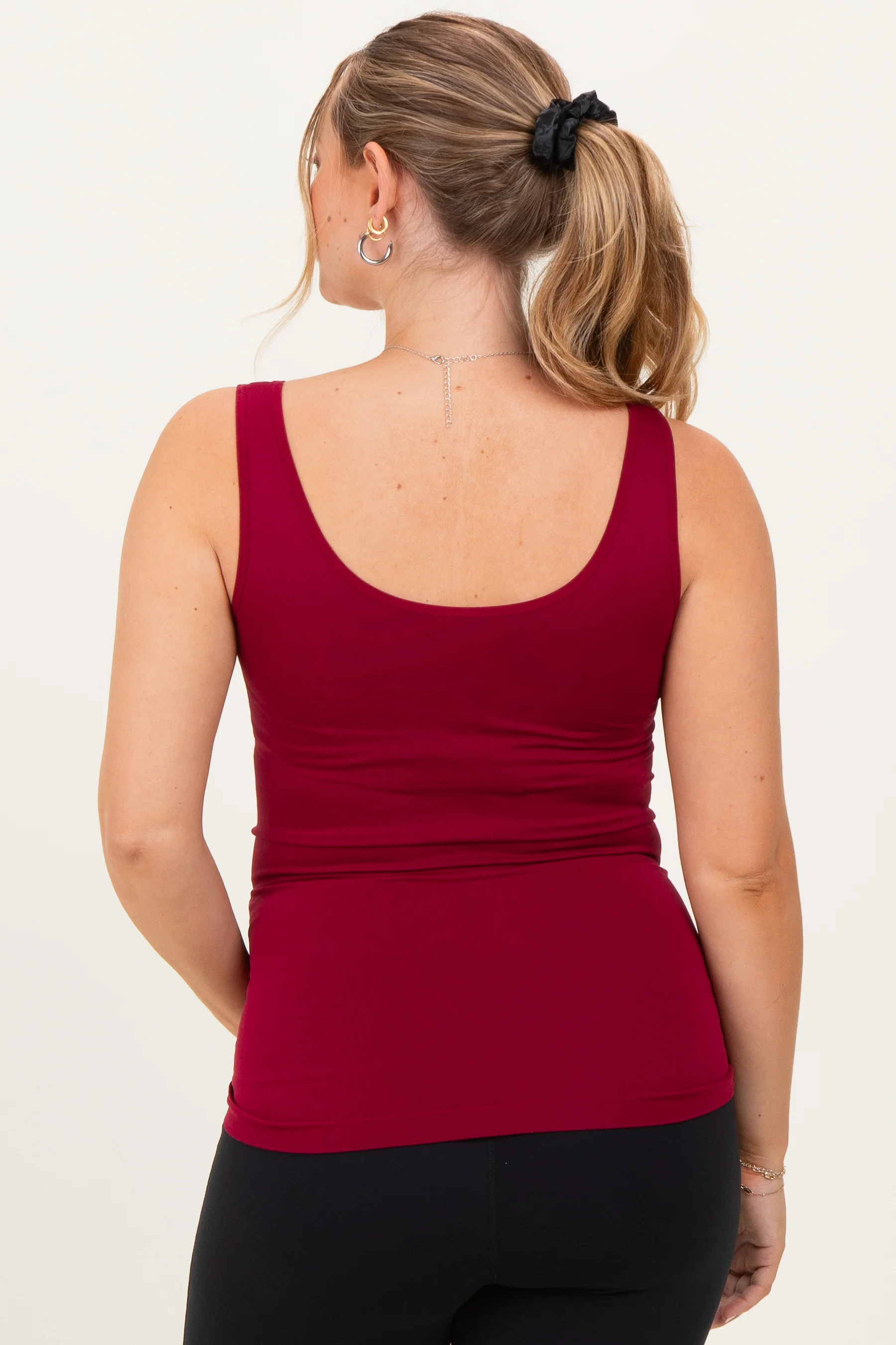 Cabernet Sleeveless Fitted Maternity Tank Top - Image 3