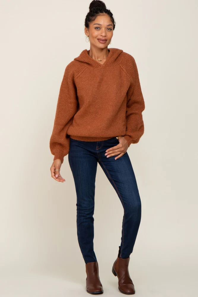 Camel Hooded Sweater - Image 4
