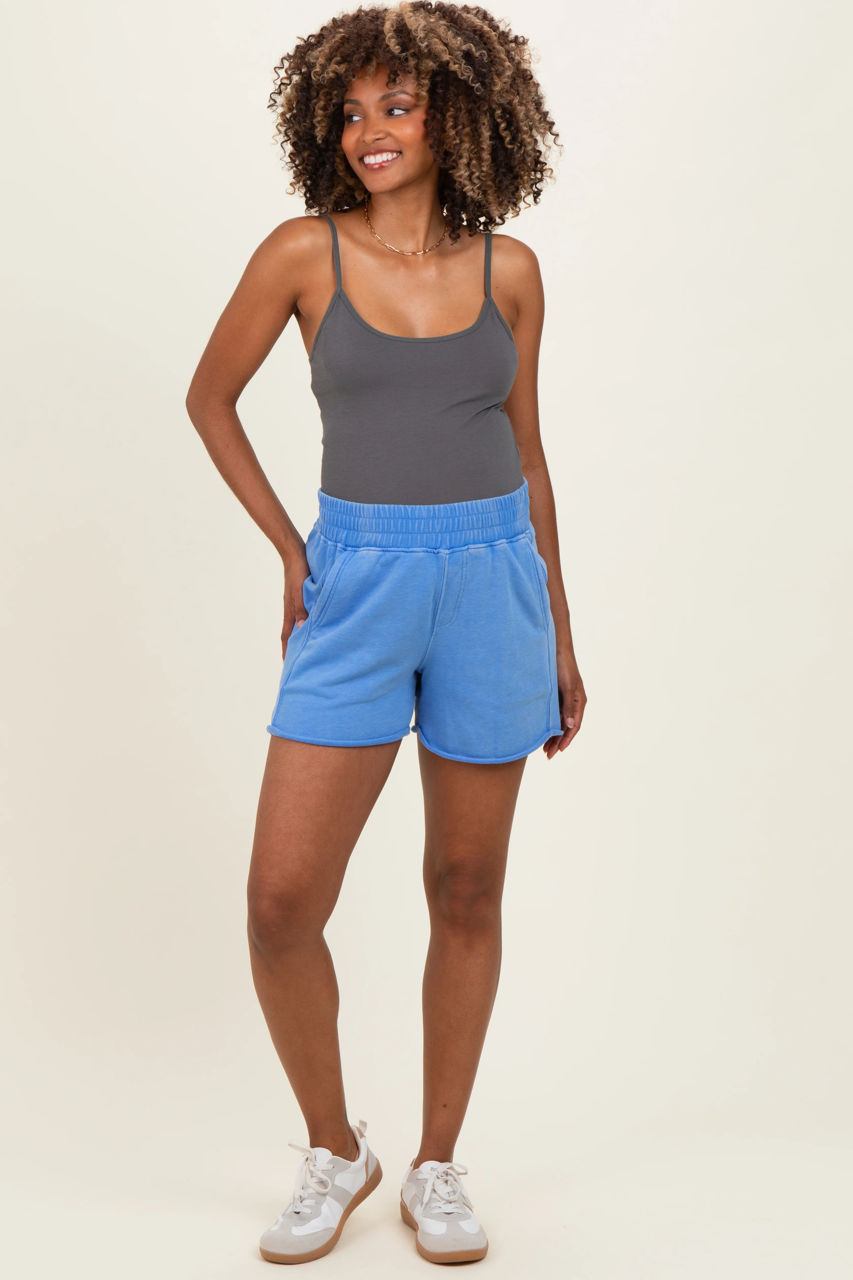 Charcoal Basic Adjustable Strap Maternity Cami