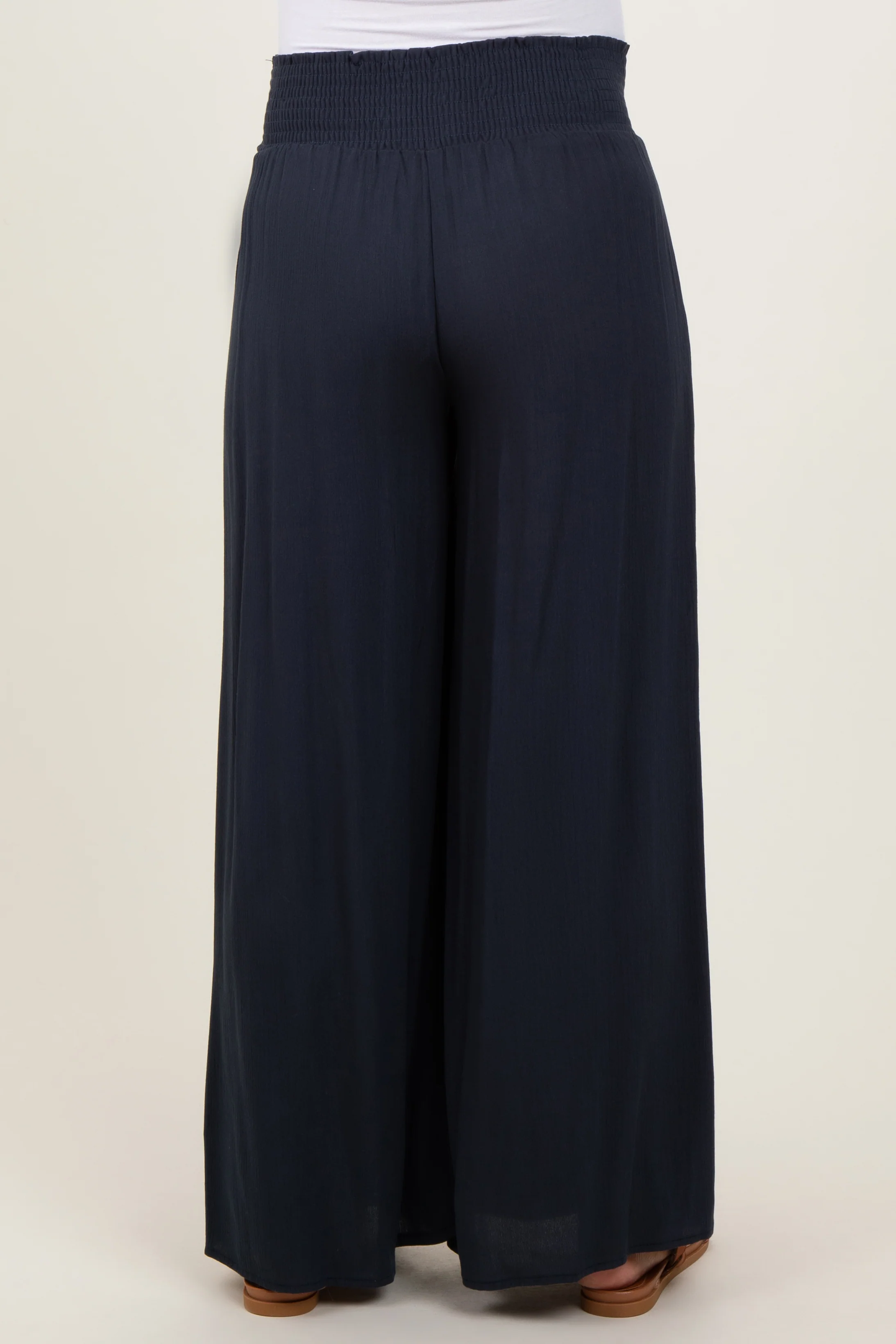 Charcoal Wide Smock Waist Maternity Pants - Image 5
