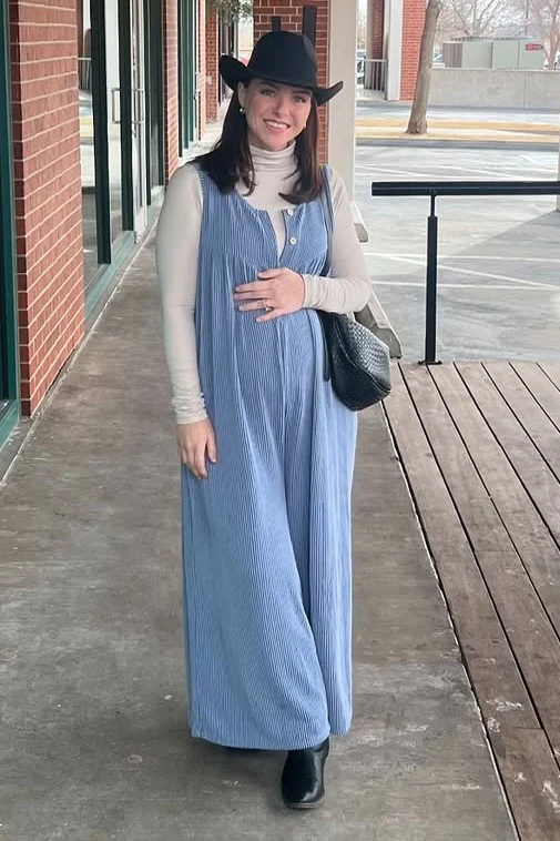 Cream Brushed Knit Basic Turtleneck Maternity Top - Image 5