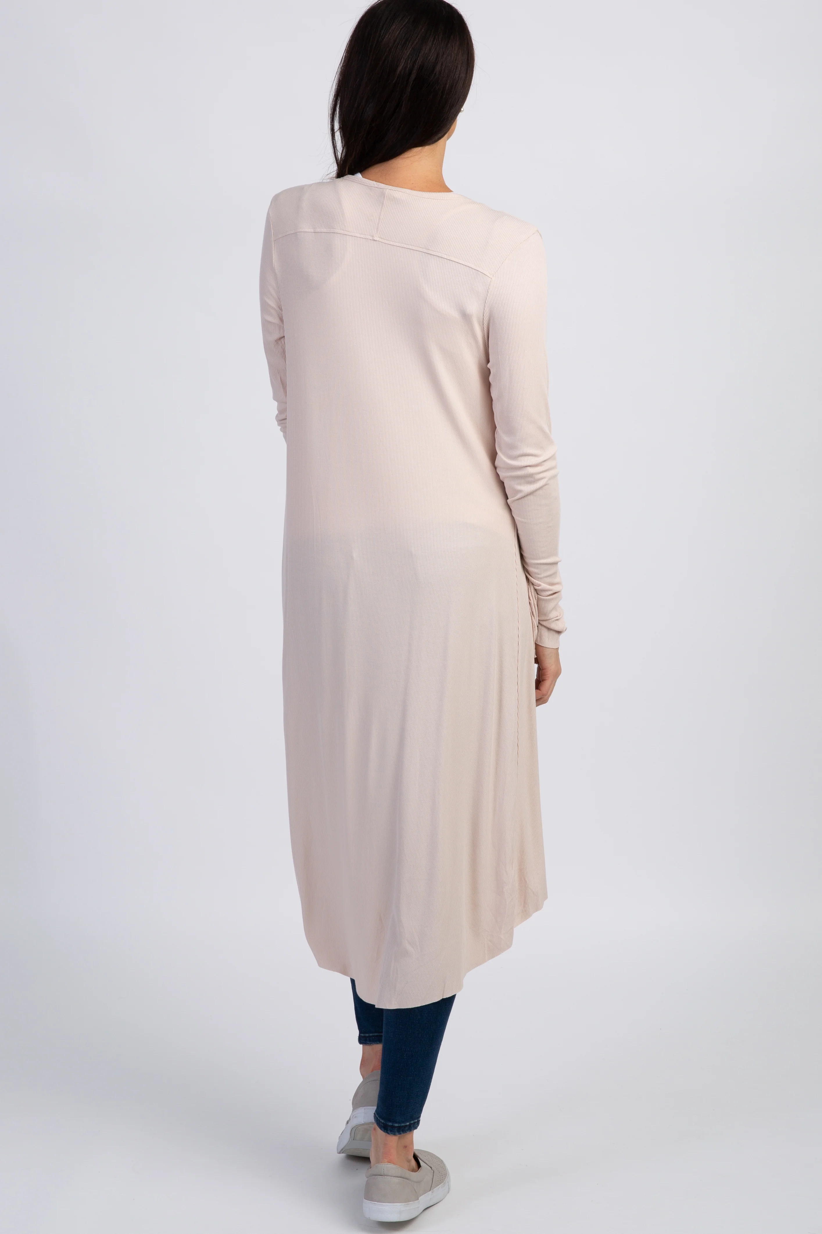 Cream Button Front Knit Cardigan - Image 3