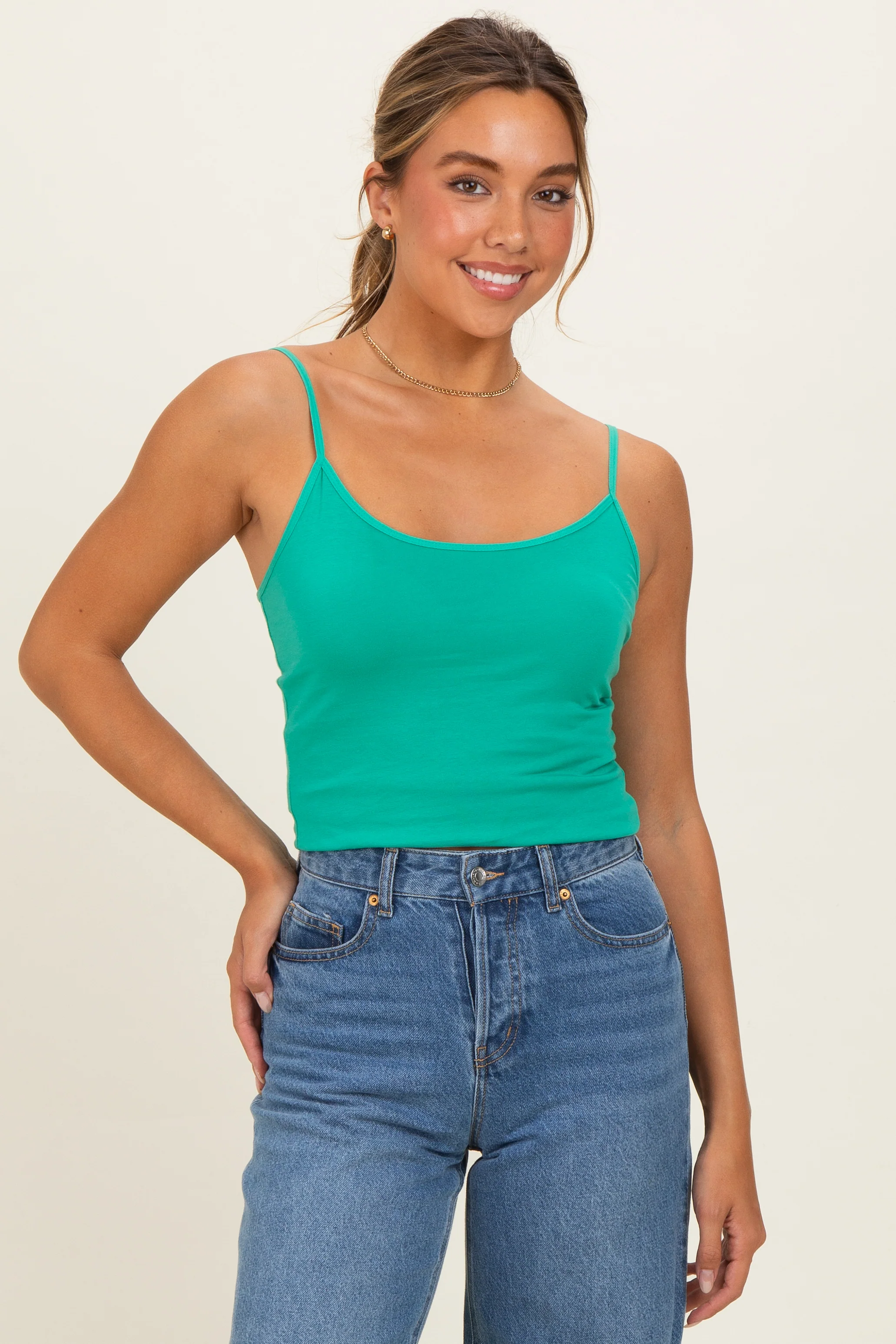Emerald Basic Adjustable Strap Cami - Image 3
