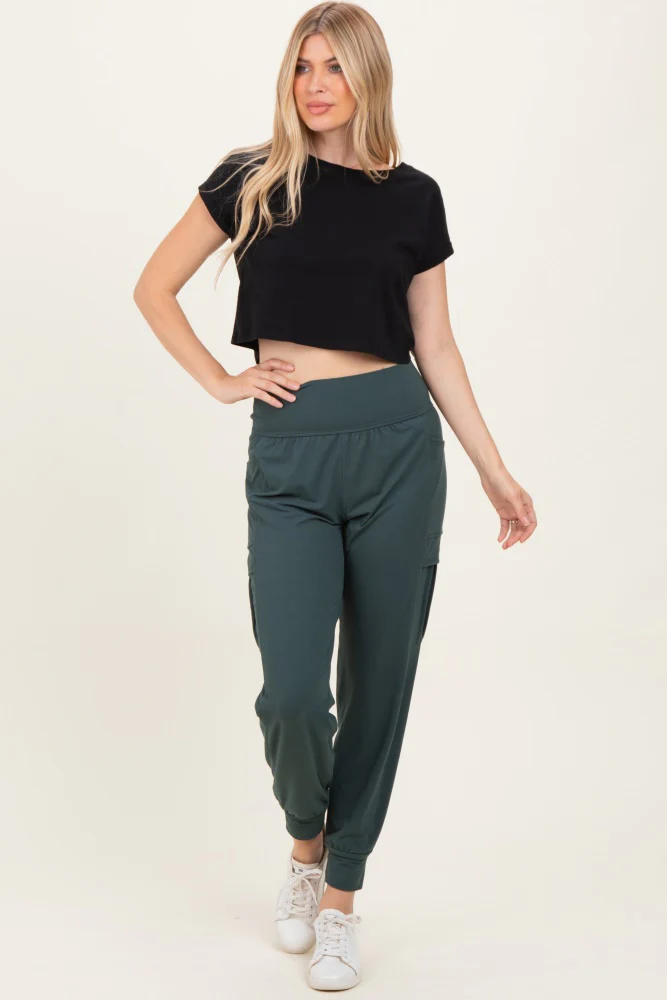 Forest Green Cargo Pocket Jogger Pants - Image 5