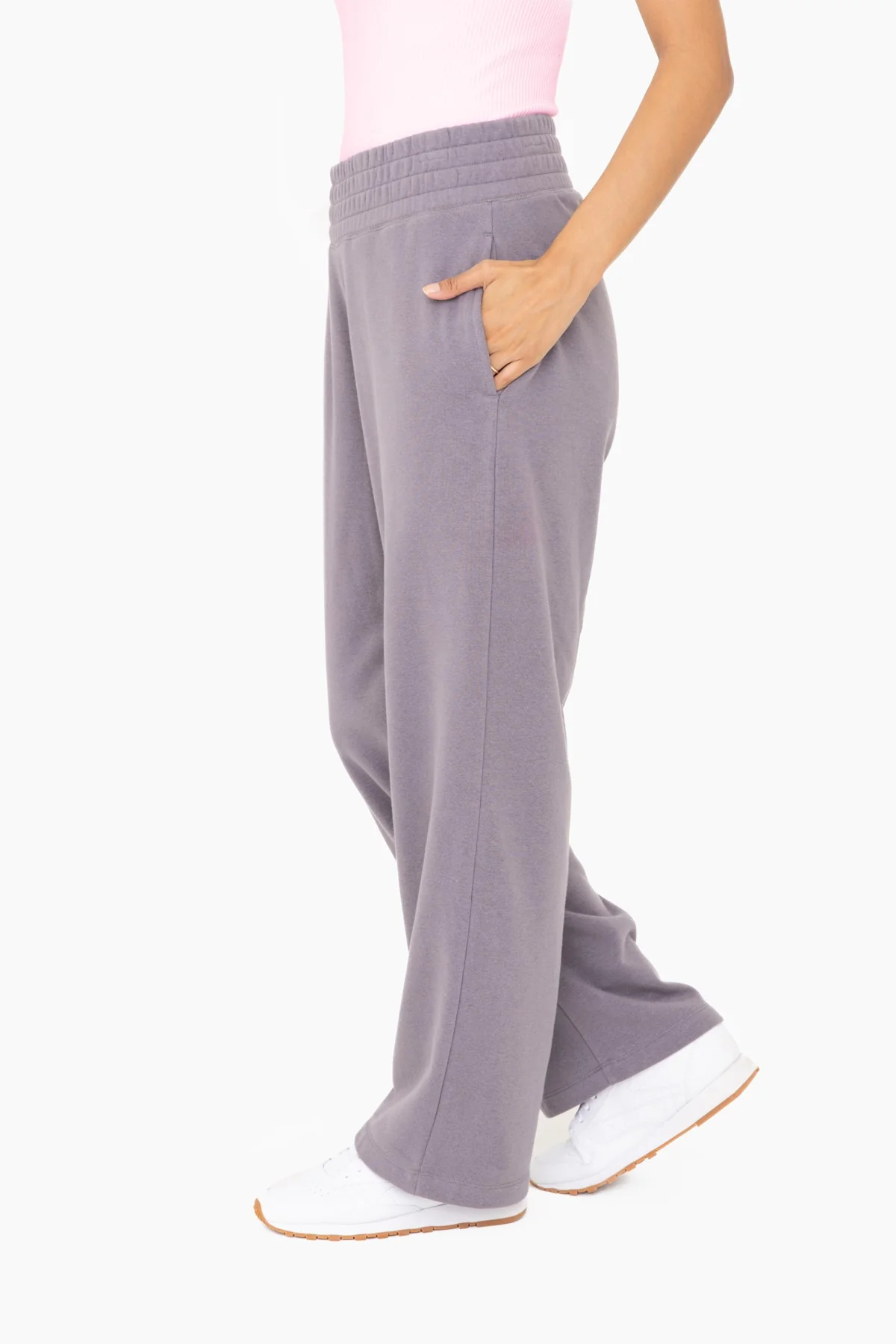 Gray Fleece Lined Lounge Pants - Image 3
