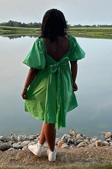 Green Bow Dress - Image 5
