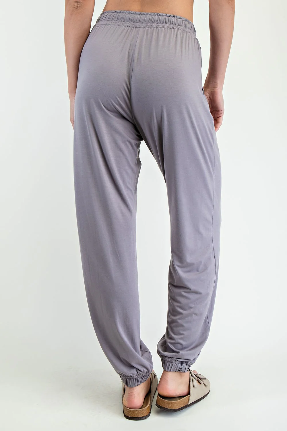 Grey Drawstring Jogger Pants - Image 4