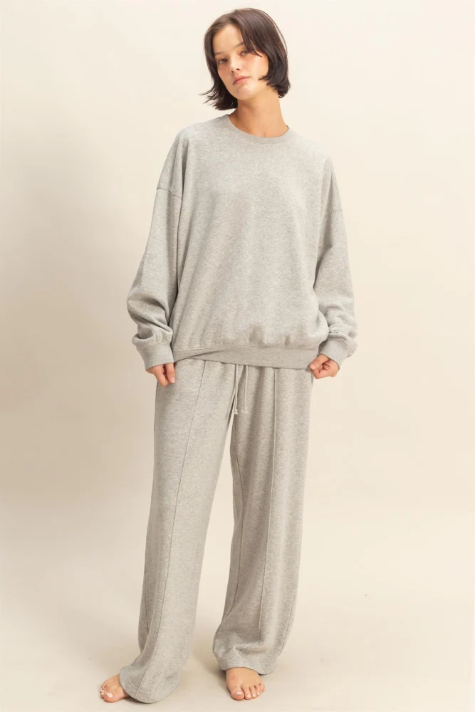 Heather Gray Long Sleeve Sweatshirt - Image 4