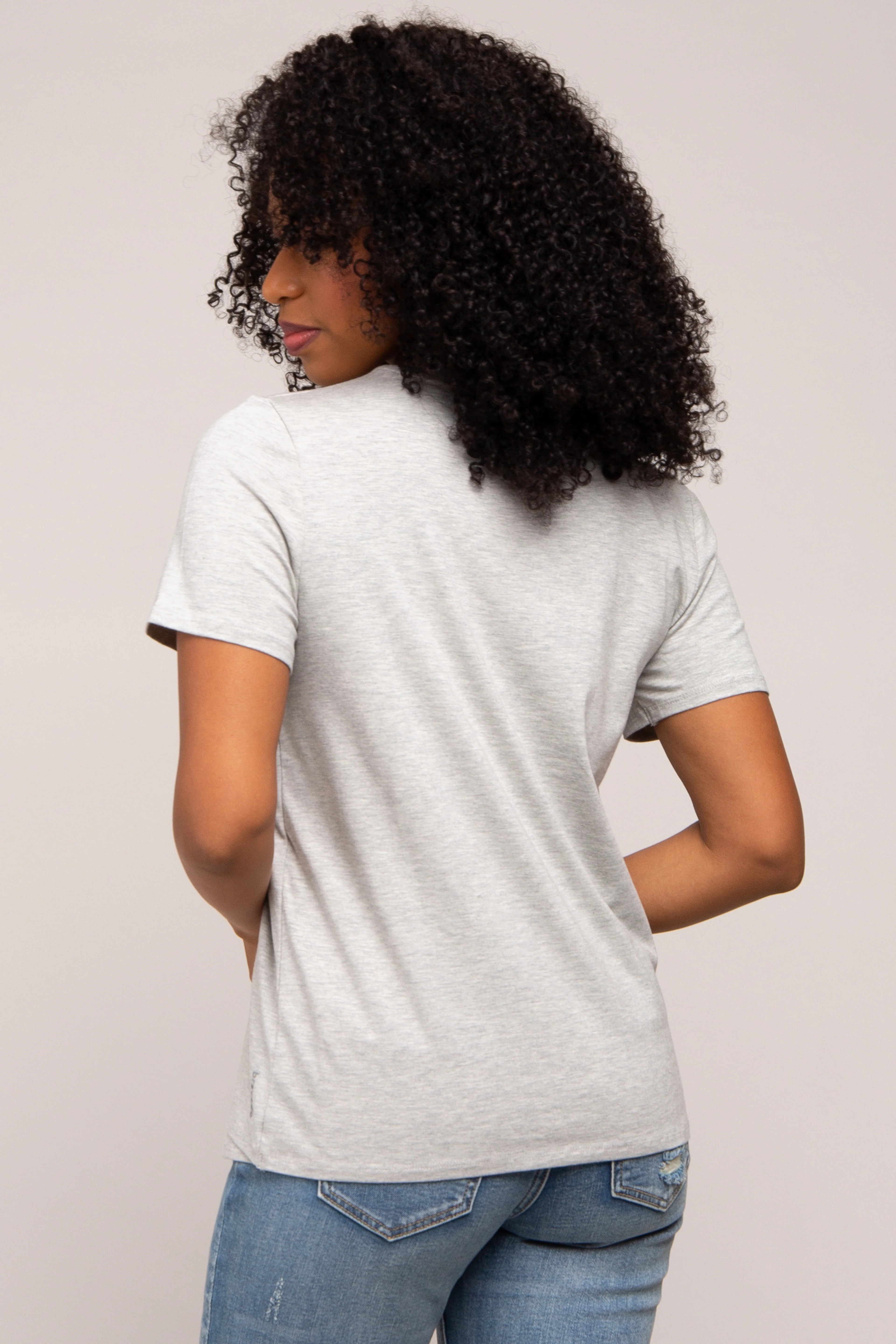 Heather Grey Bravado Designs Short Sleeve Nursing Top - Image 3