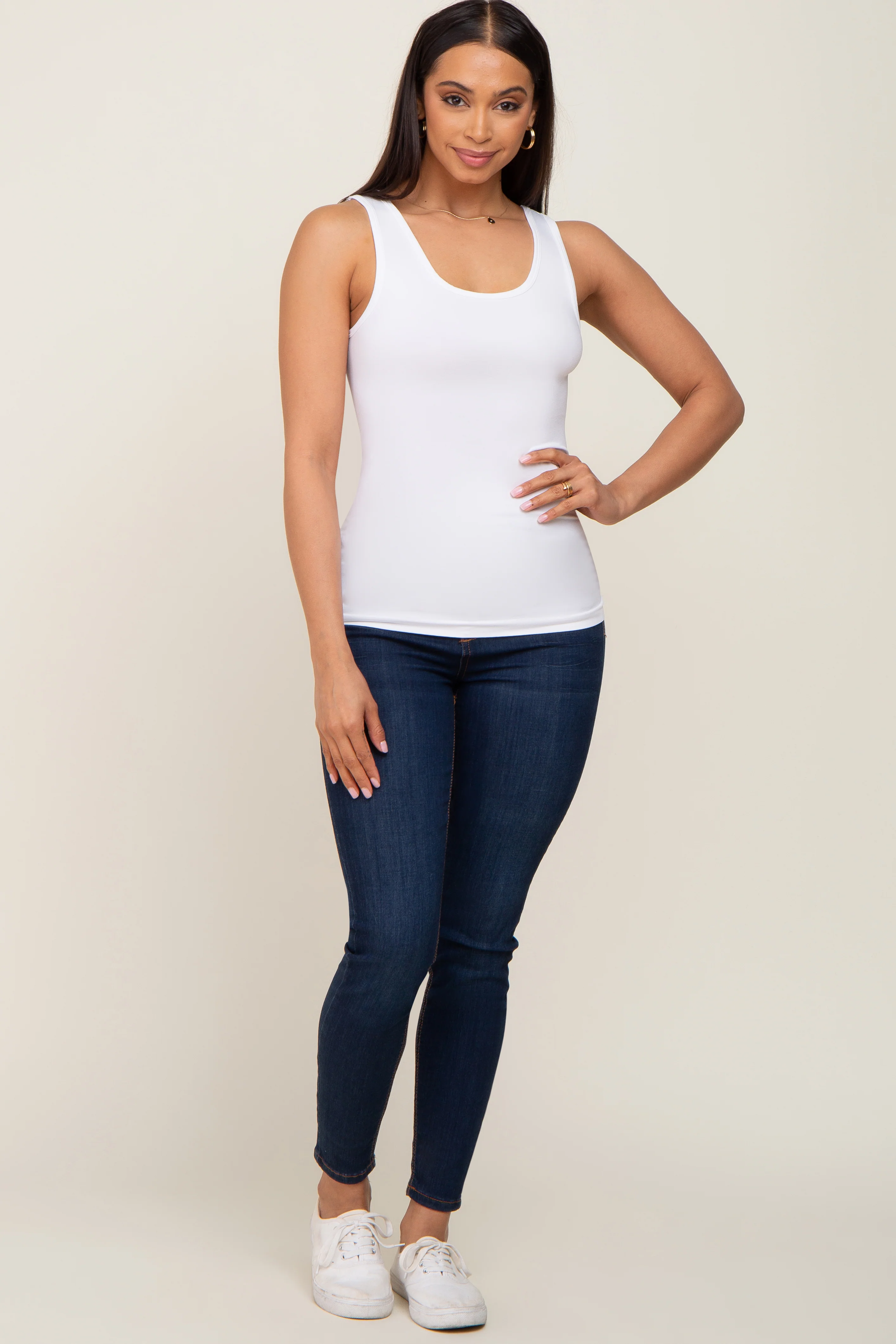 Ivory Seamless Tank Top - Image 4