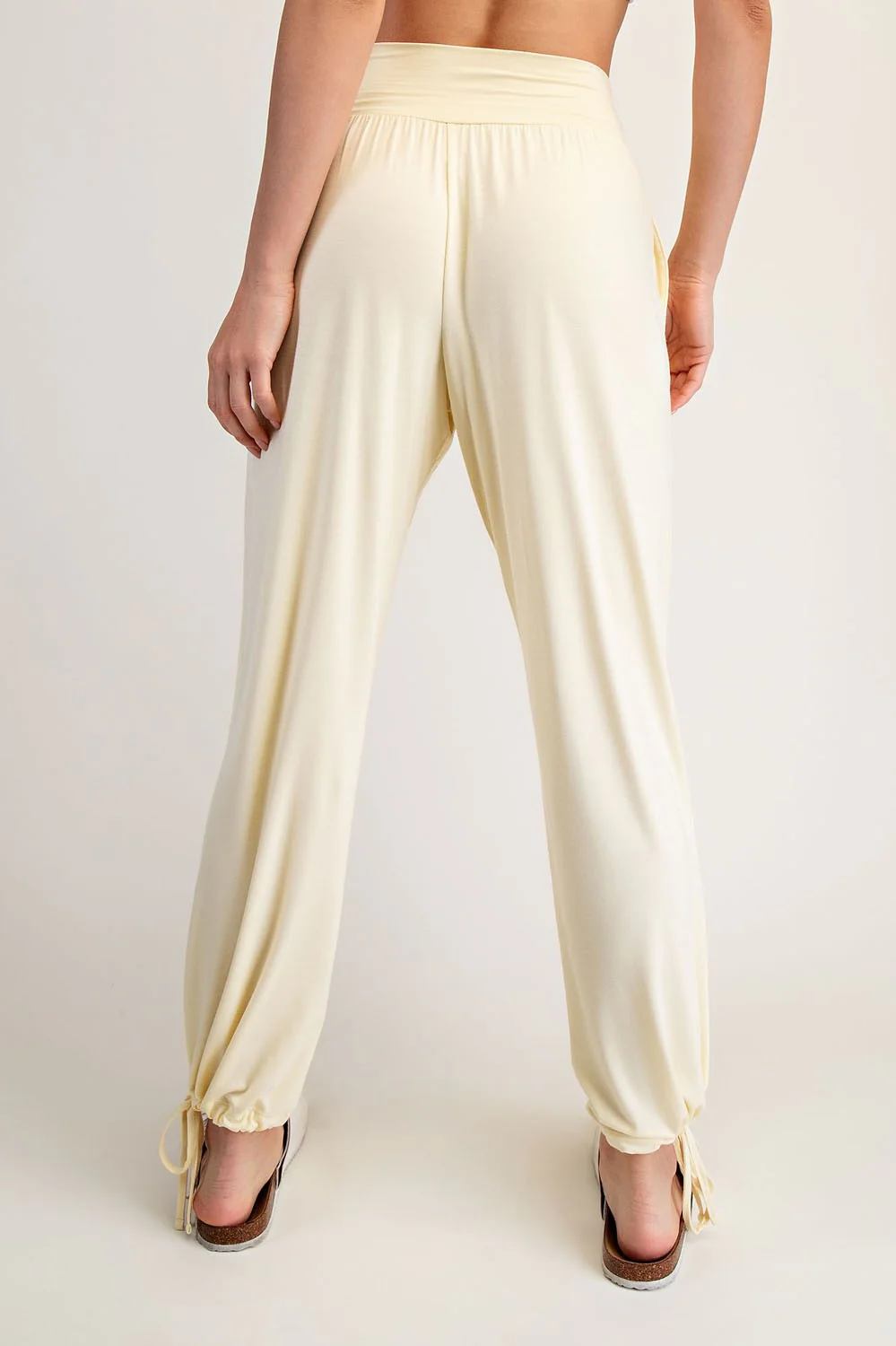Lemon Crossover Waist Pants - Image 3