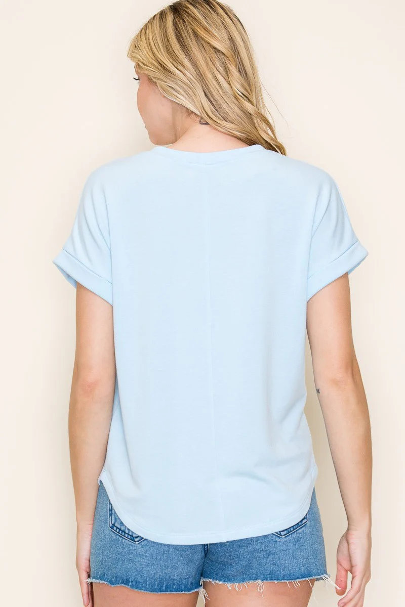 Light Blue French Terry Top - Image 5