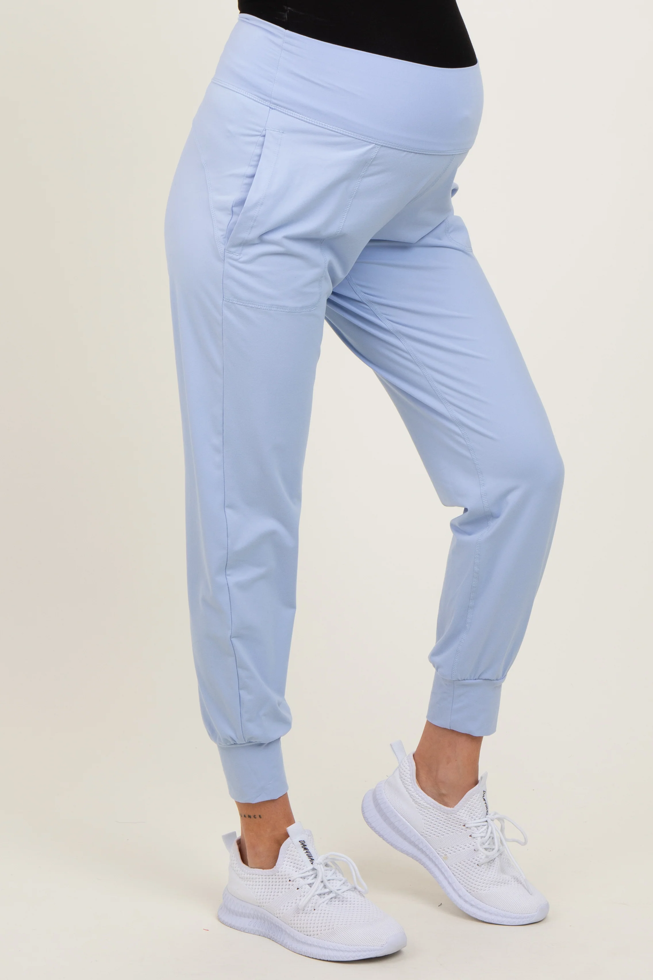 Light Blue Maternity Joggers - Image 3