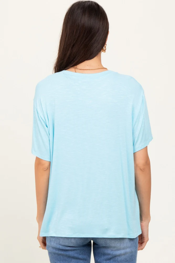 Light Blue Relaxed Fit Short Sleeve Tee - Image 4