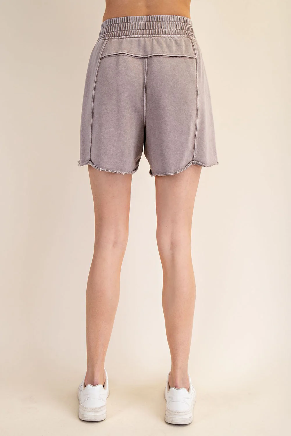 Mocha Mineral Wash Terry Short - Image 4