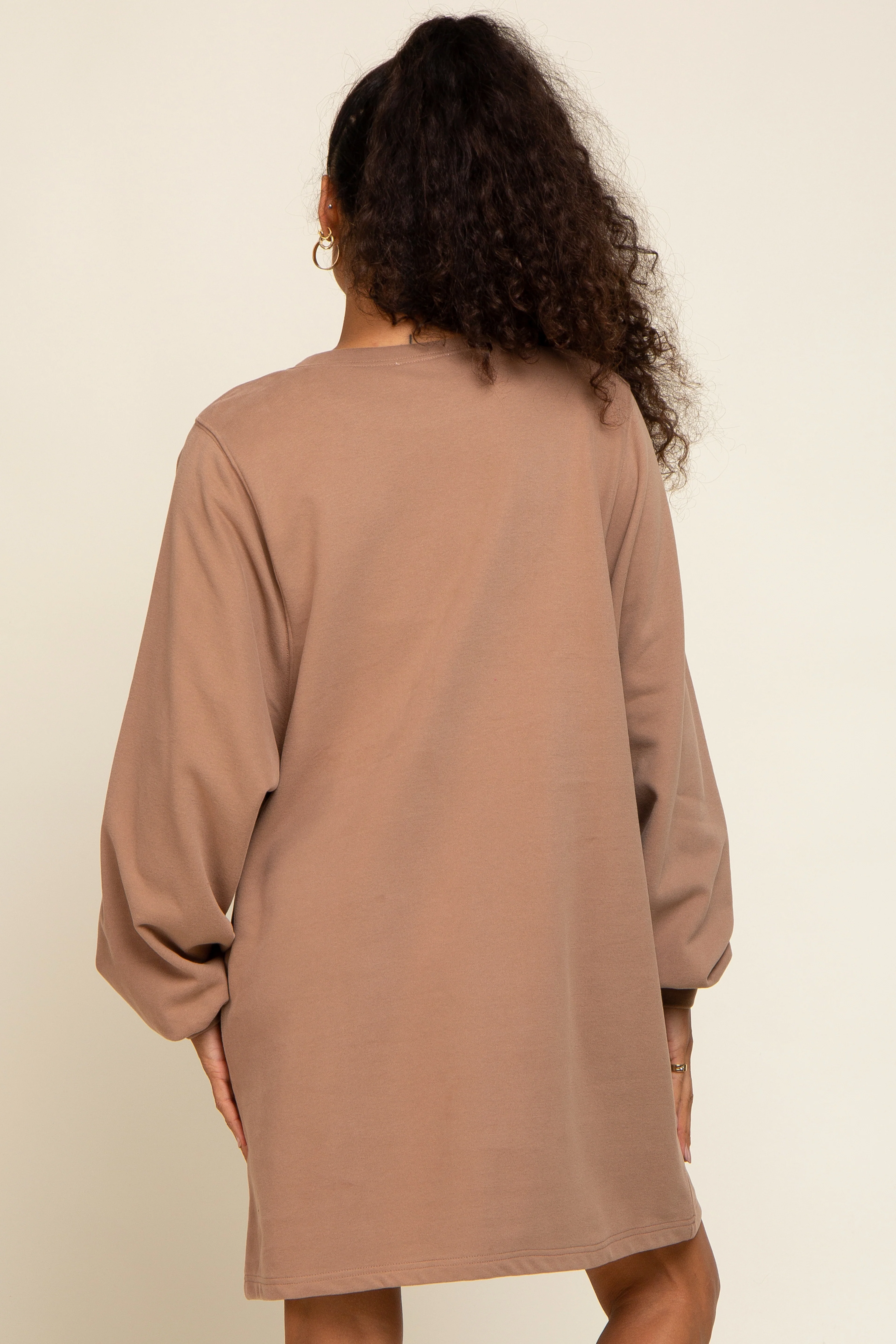 Mocha Ultra Soft Sweatshirt Dress - Image 3