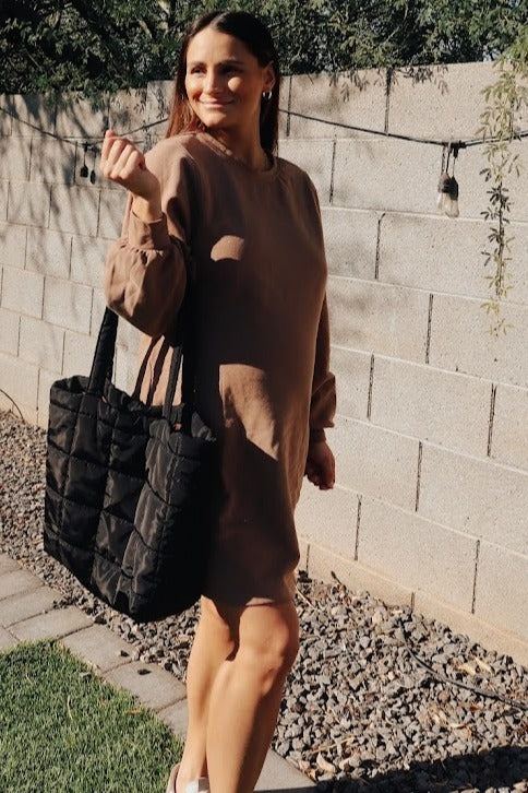 Mocha Ultra Soft Sweatshirt Dress - Image 6