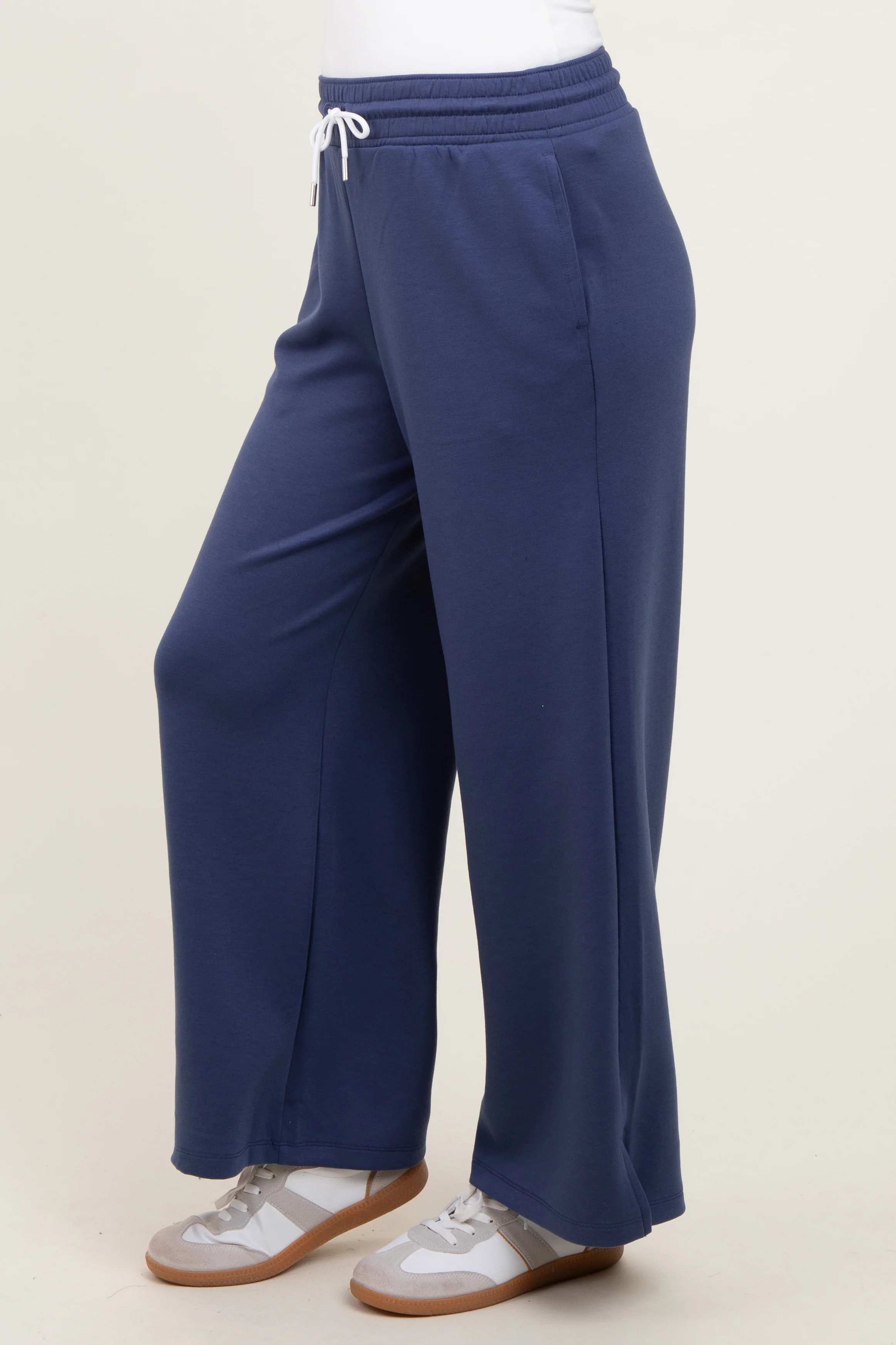 Navy Drawstring Lounge Pants - Image 4