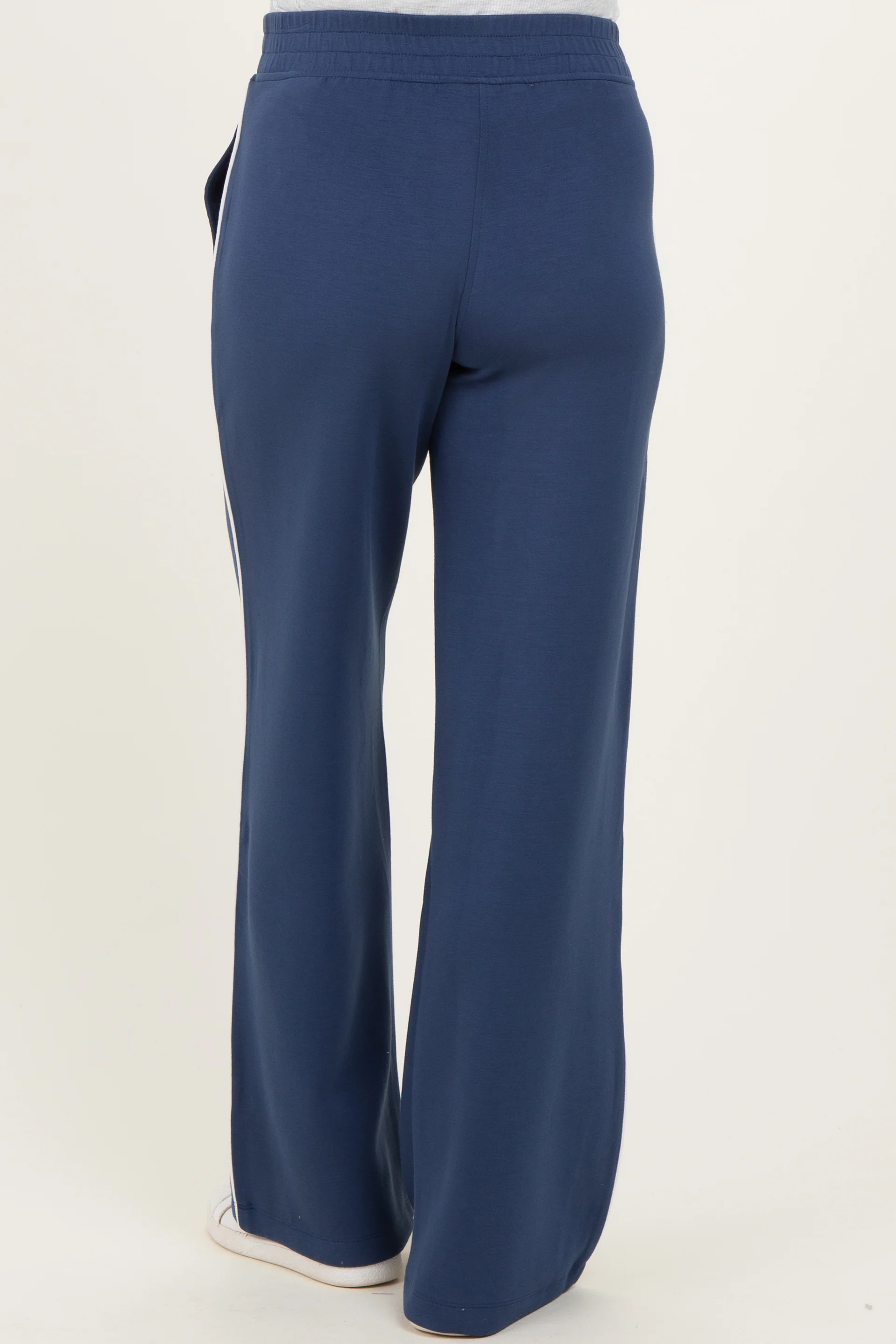 Navy Stripe Detail Maternity Lounge Pants - Image 5