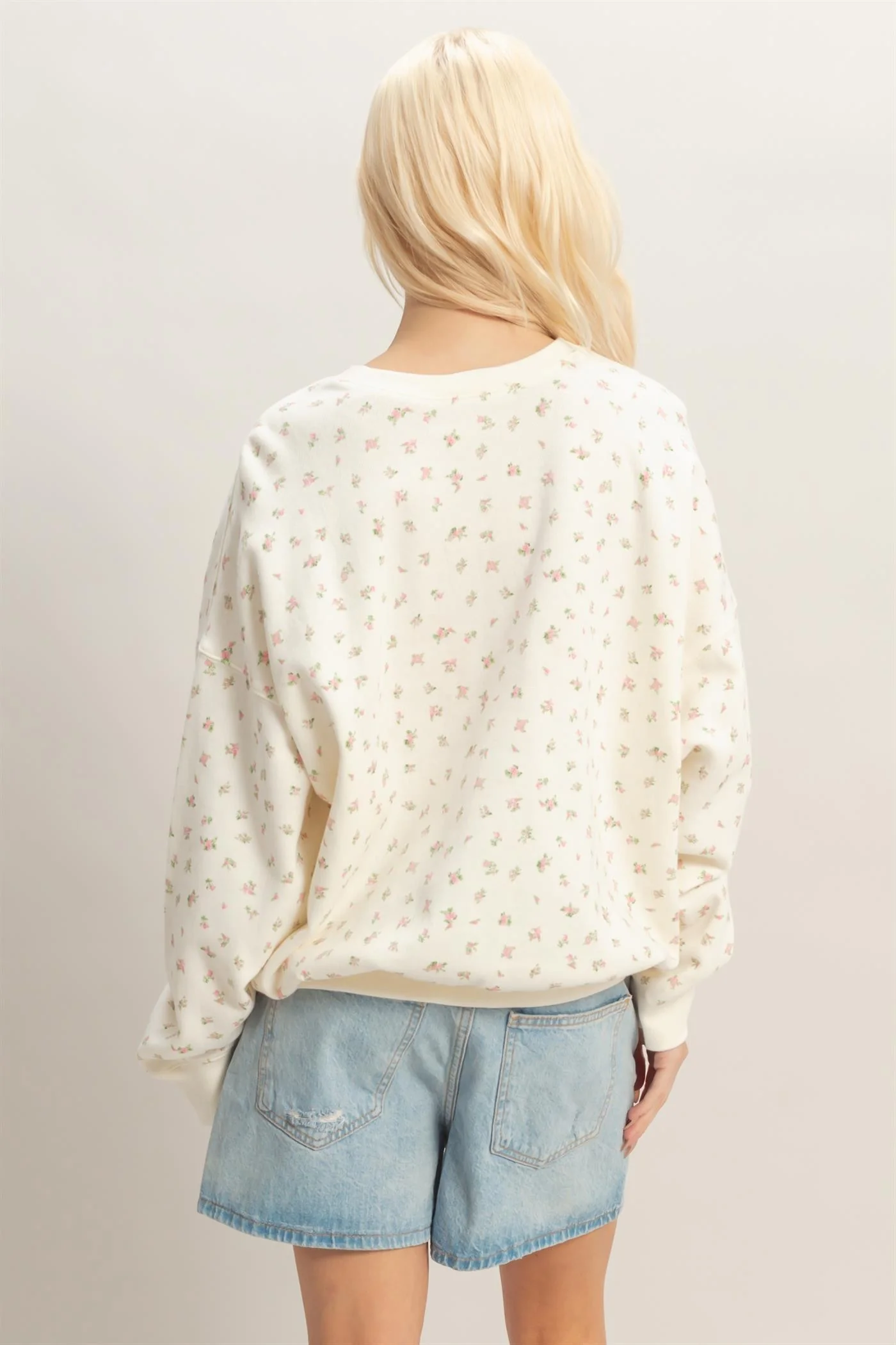 Pink Ditsy Floral Sweatshirt - Image 3