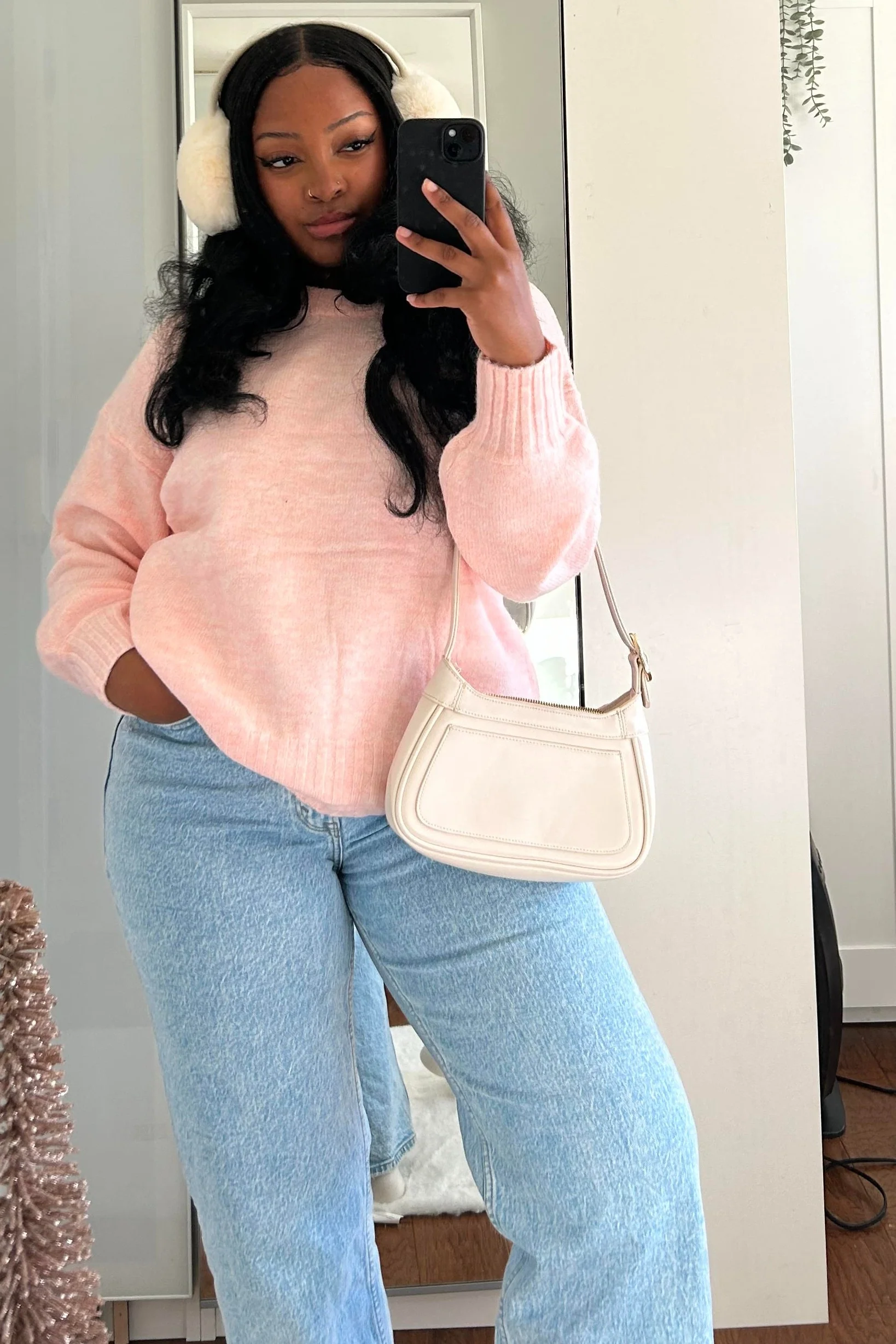 Pink Ribbed Cuff Sweater - Image 10