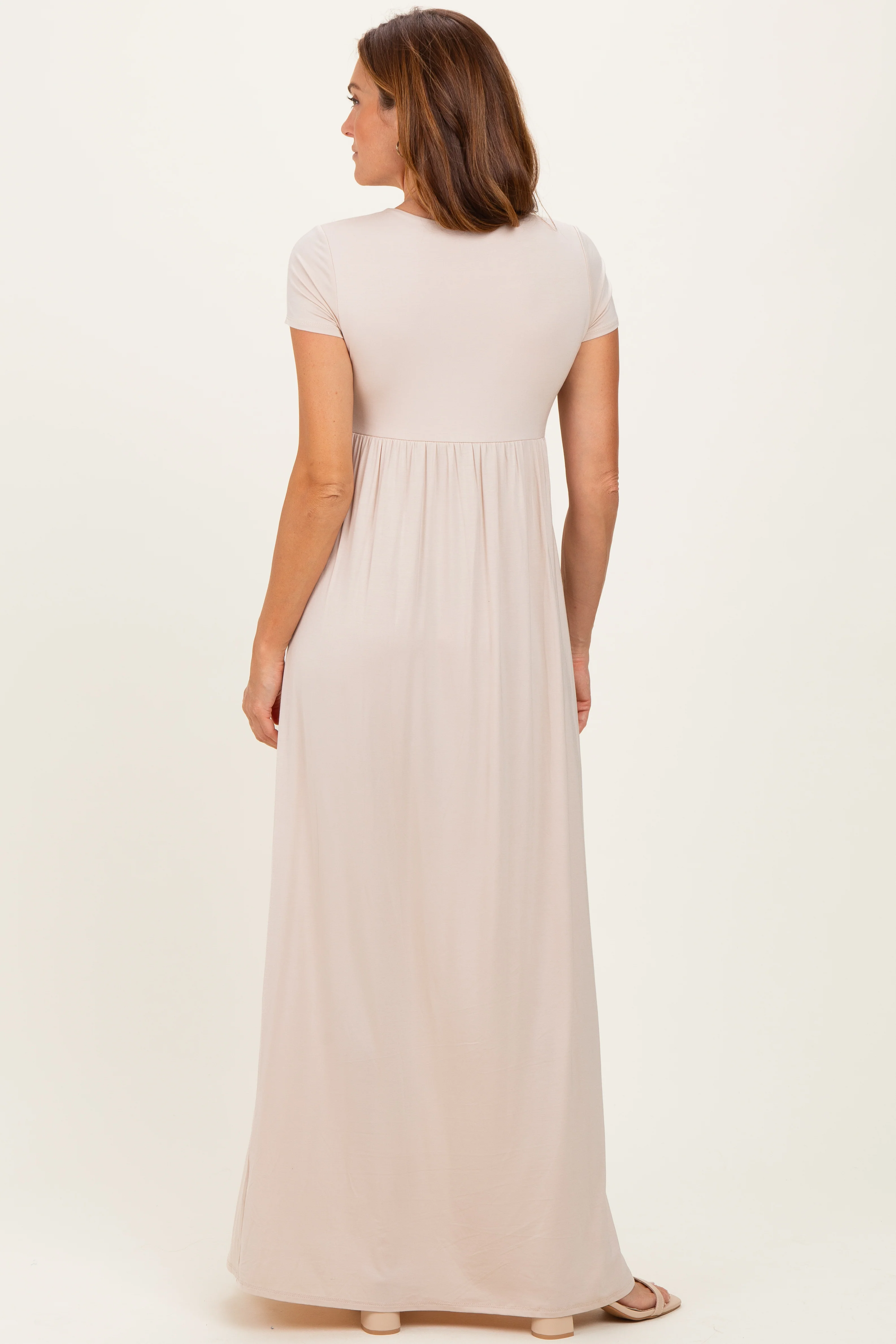 PinkBlush Coco Draped Nursing Maxi Dress - Image 3