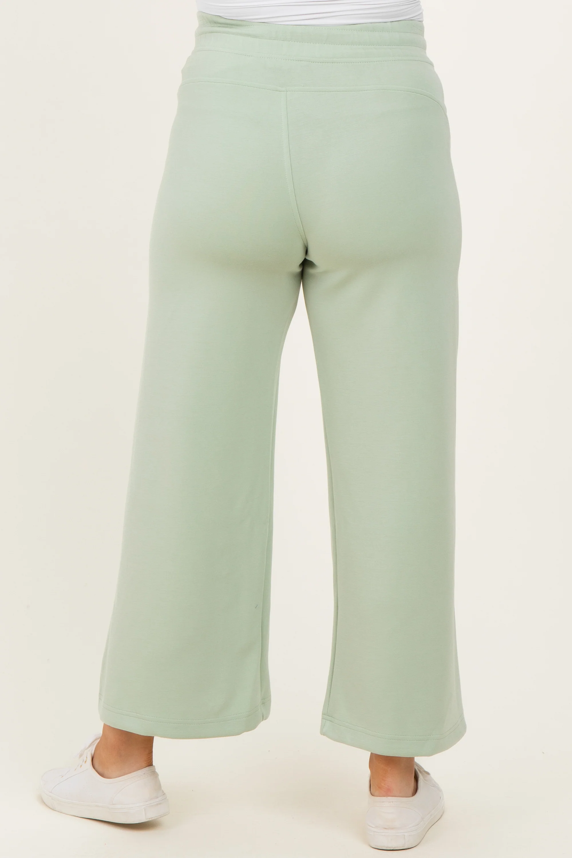 Pistachio Ankle Wide Leg Maternity Lounge Pants - Image 4