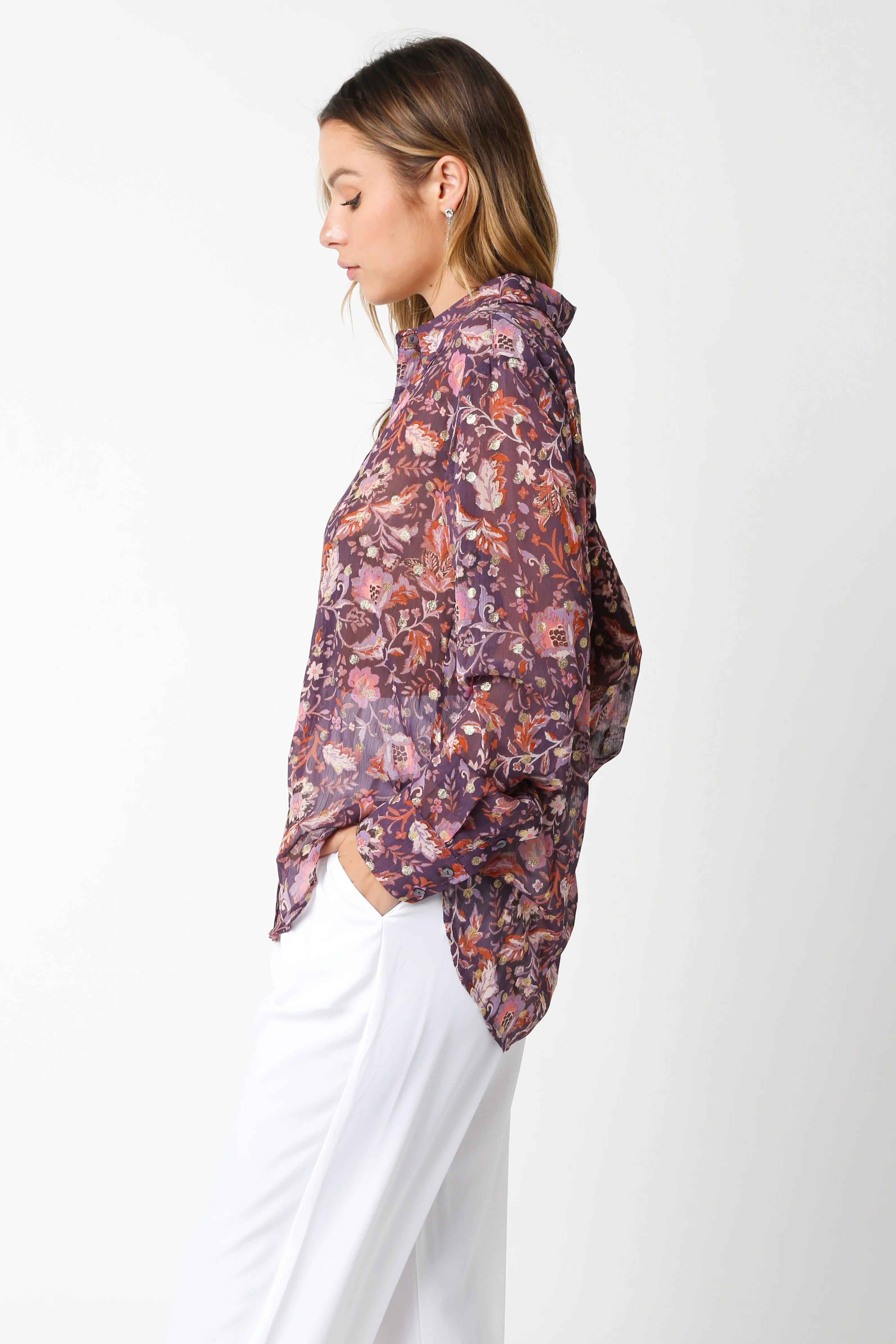 Purple Print Top - Image 3