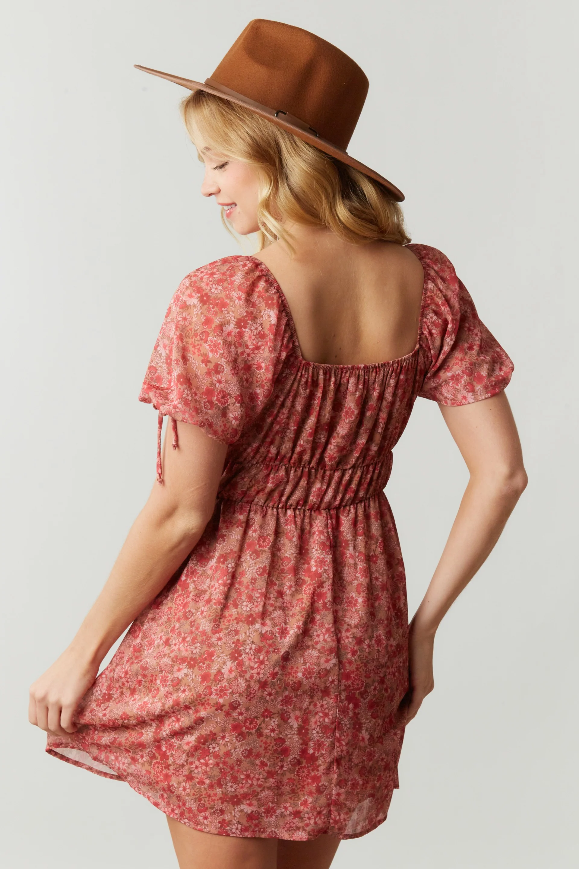 Red Floral Dress - Image 3