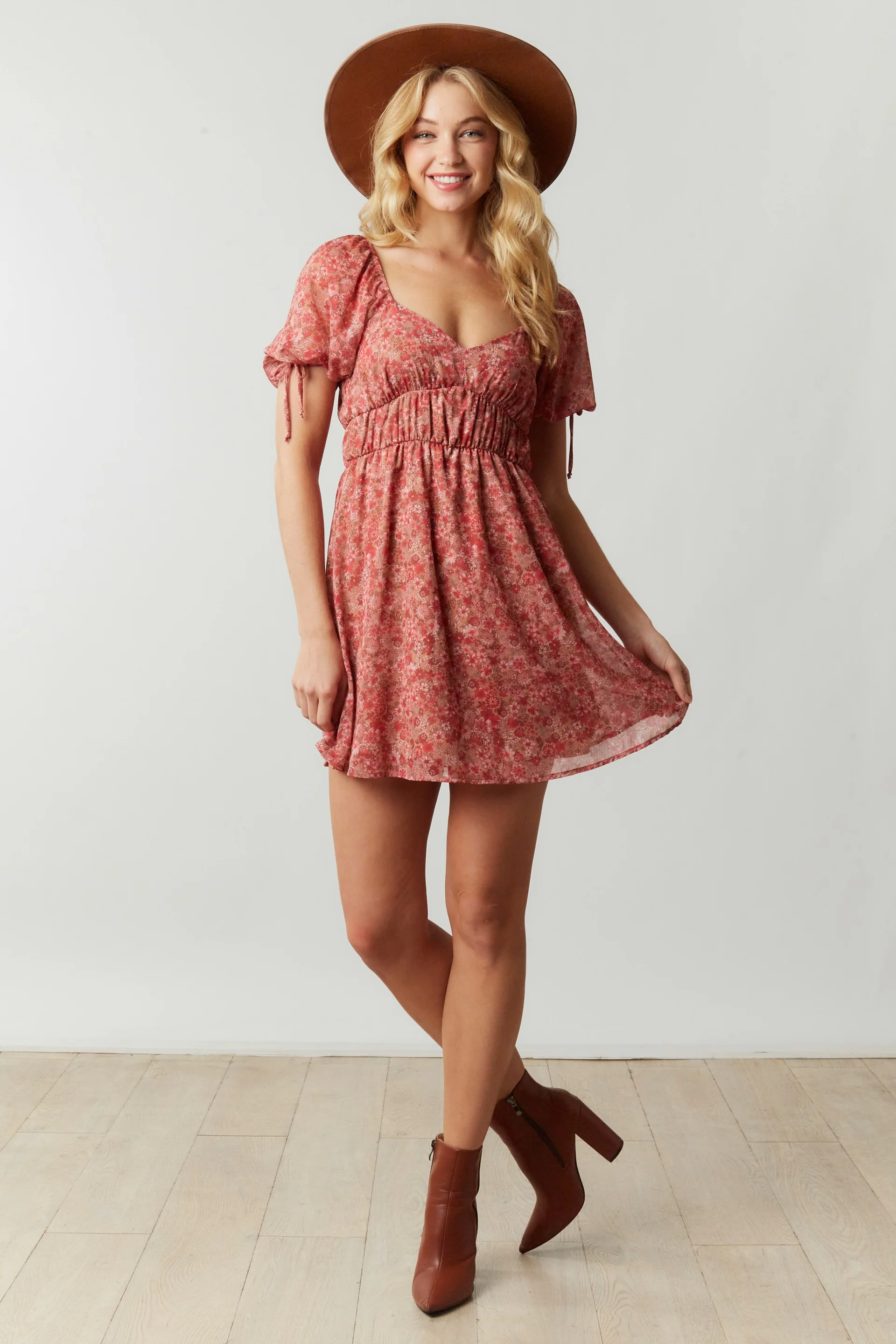 Red Floral Dress - Image 4