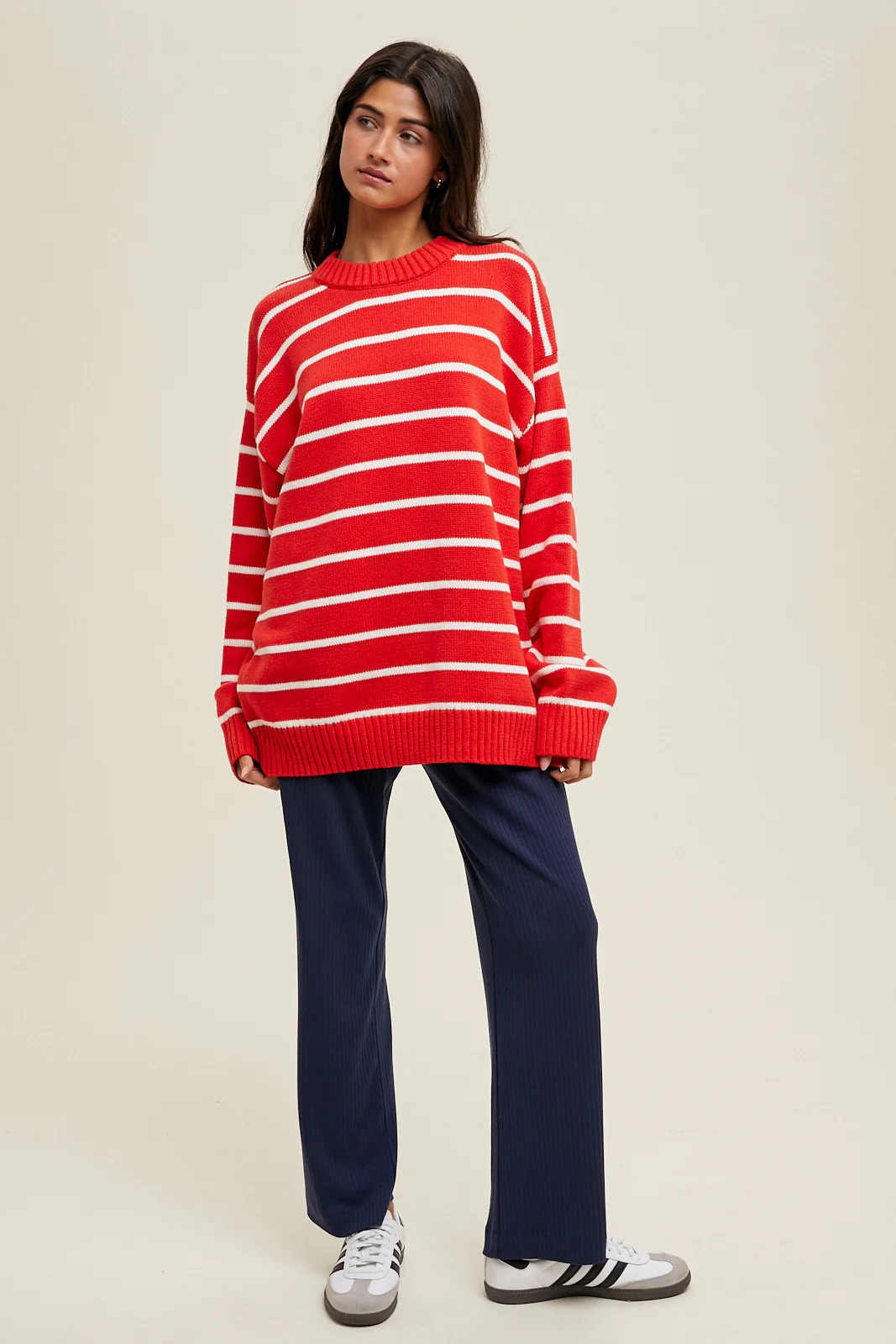 Red Striped Oversized Sweater - Image 5