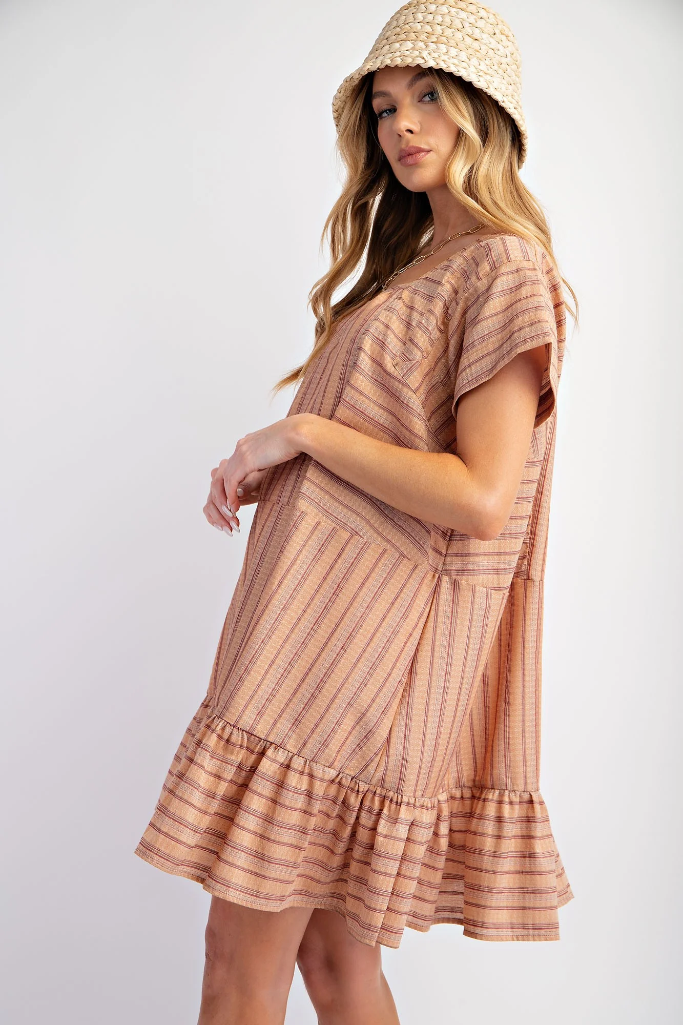 Rusty Coral Oversized Dress - Image 3