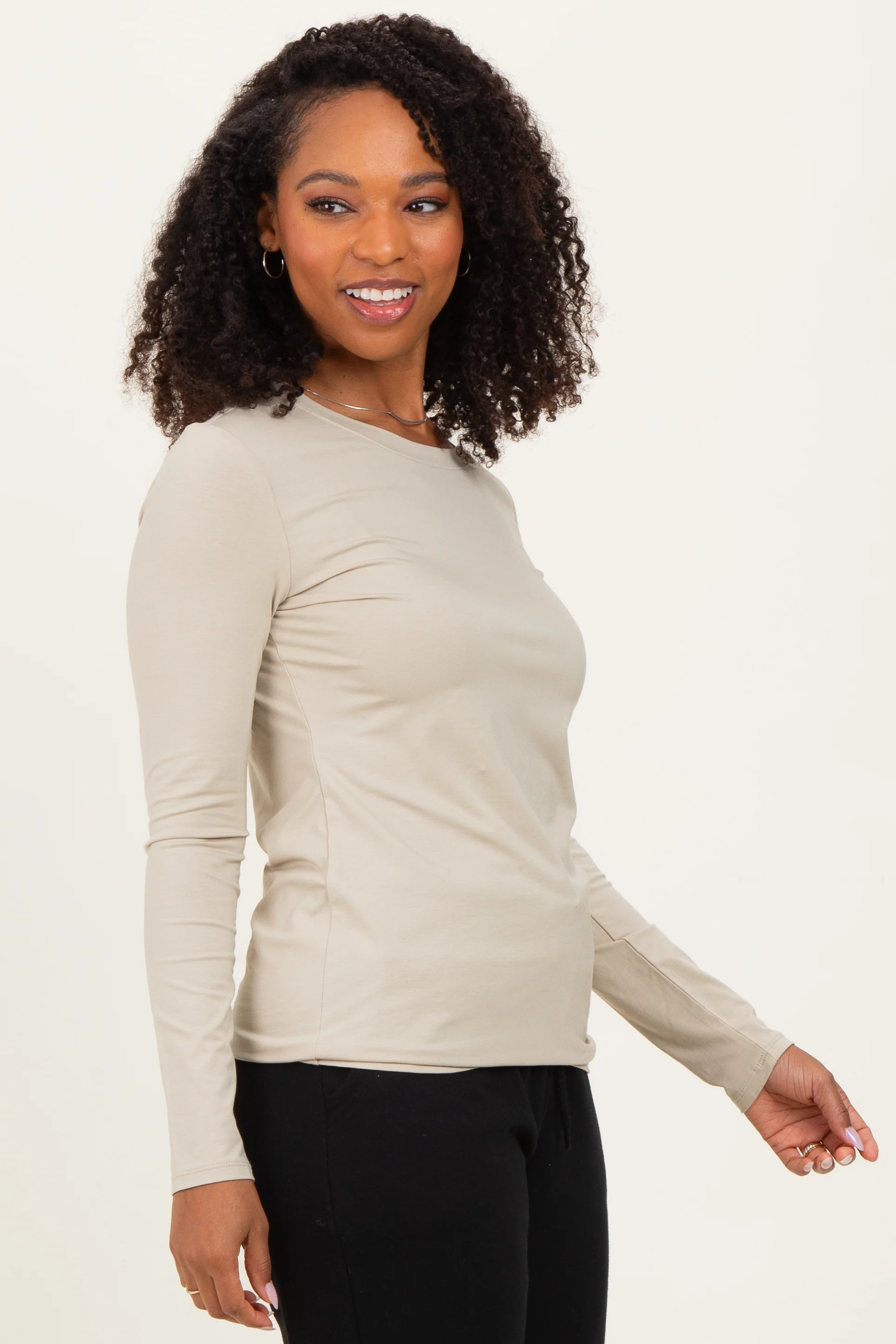 Sage Basic Long Sleeve Top - Image 3