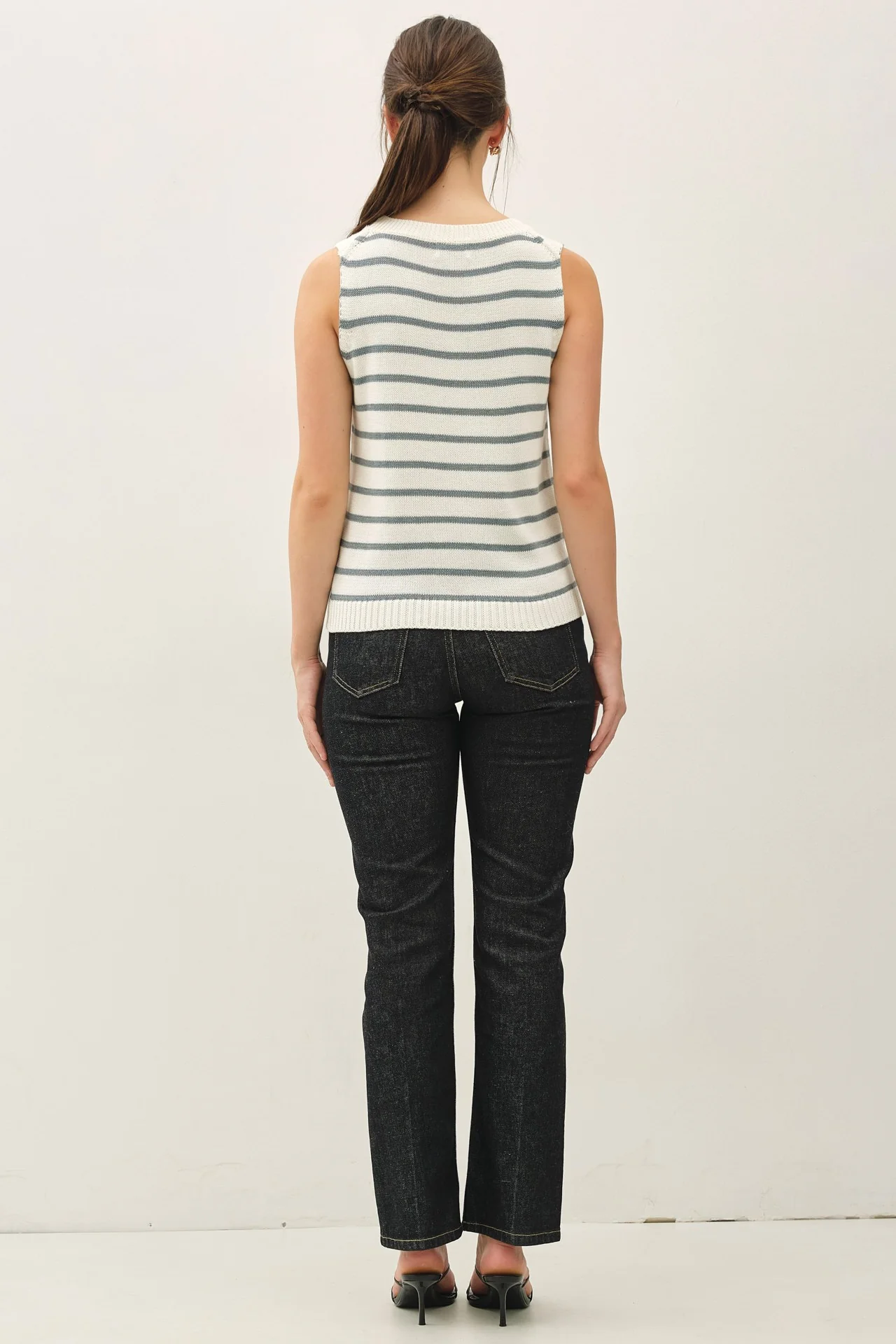 Slate Striped Knit Tank - Image 4