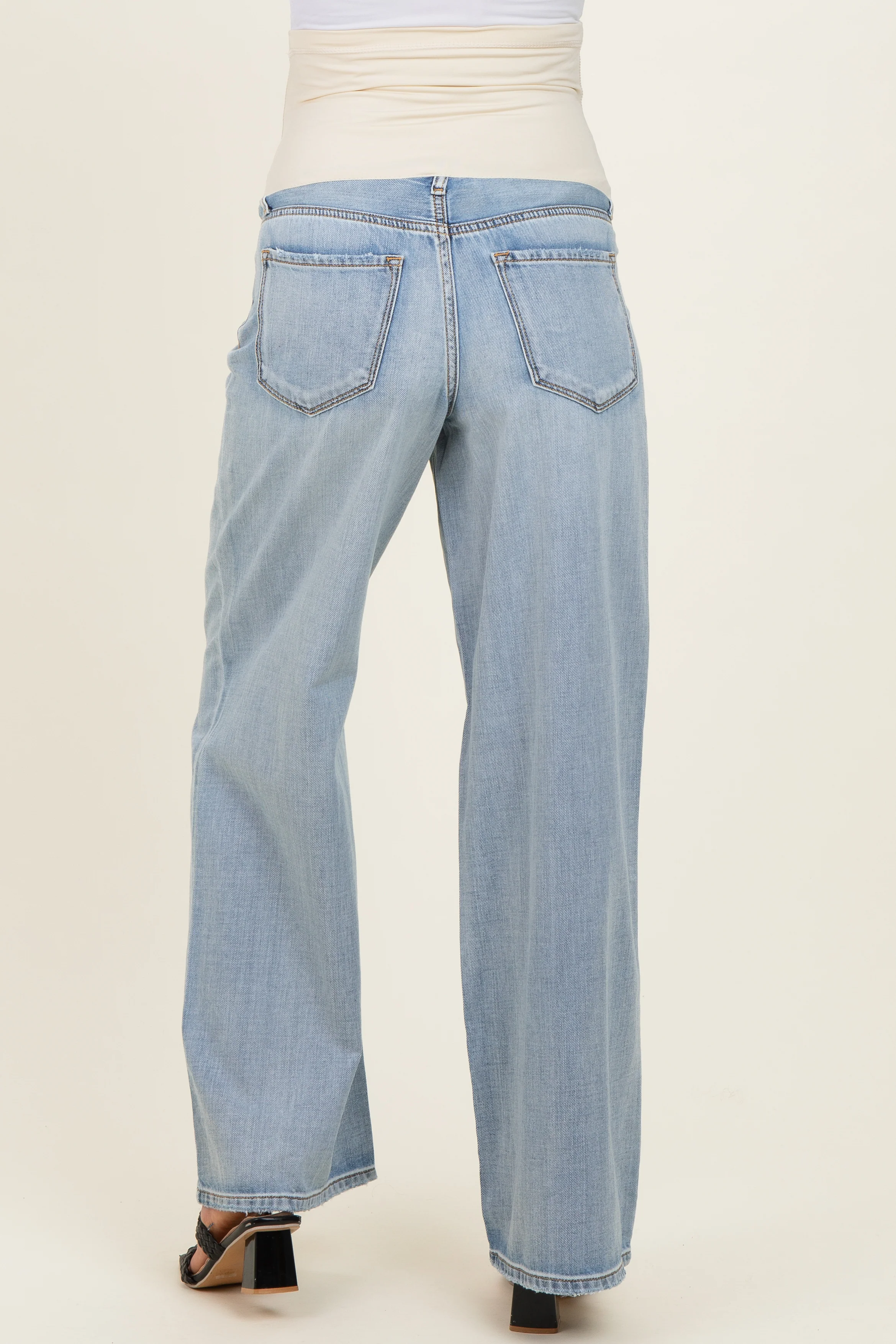 Super Light Maternity Wide Leg Jeans - Image 5