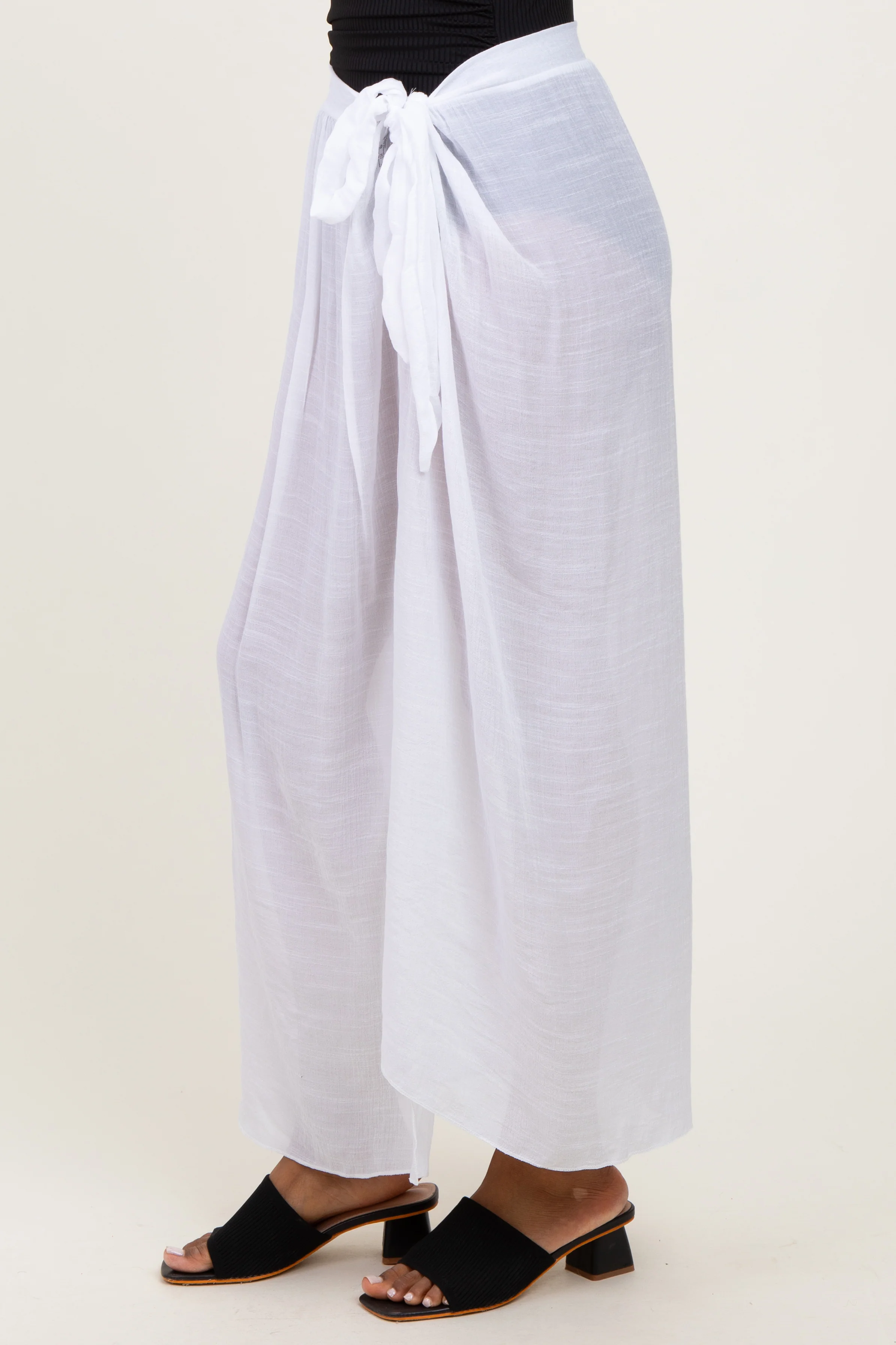 White Loose Beach Cover Up Skirt - Image 5